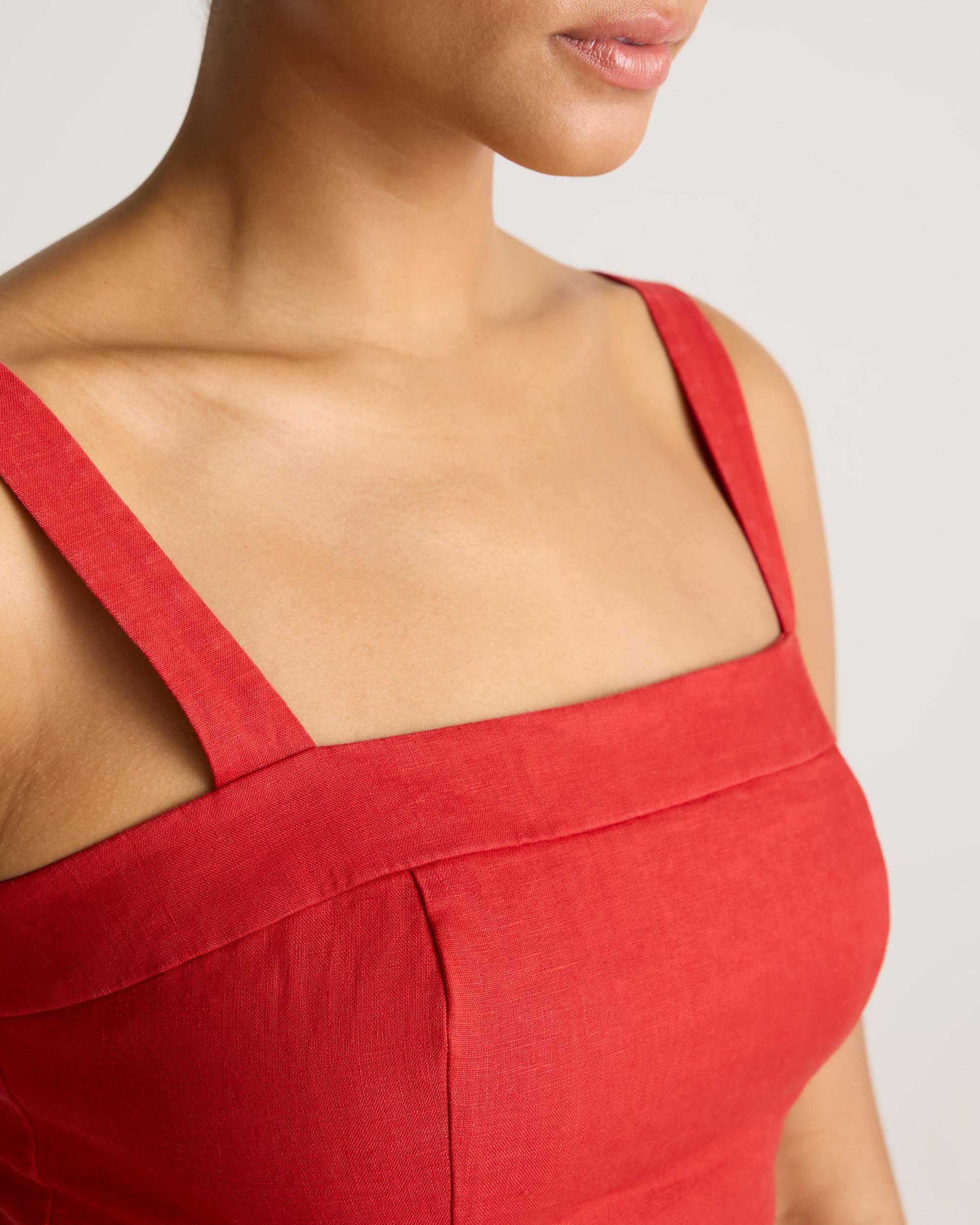 Quince | Women's 100% European Linen Fitted Tank Top Size XL Product Image