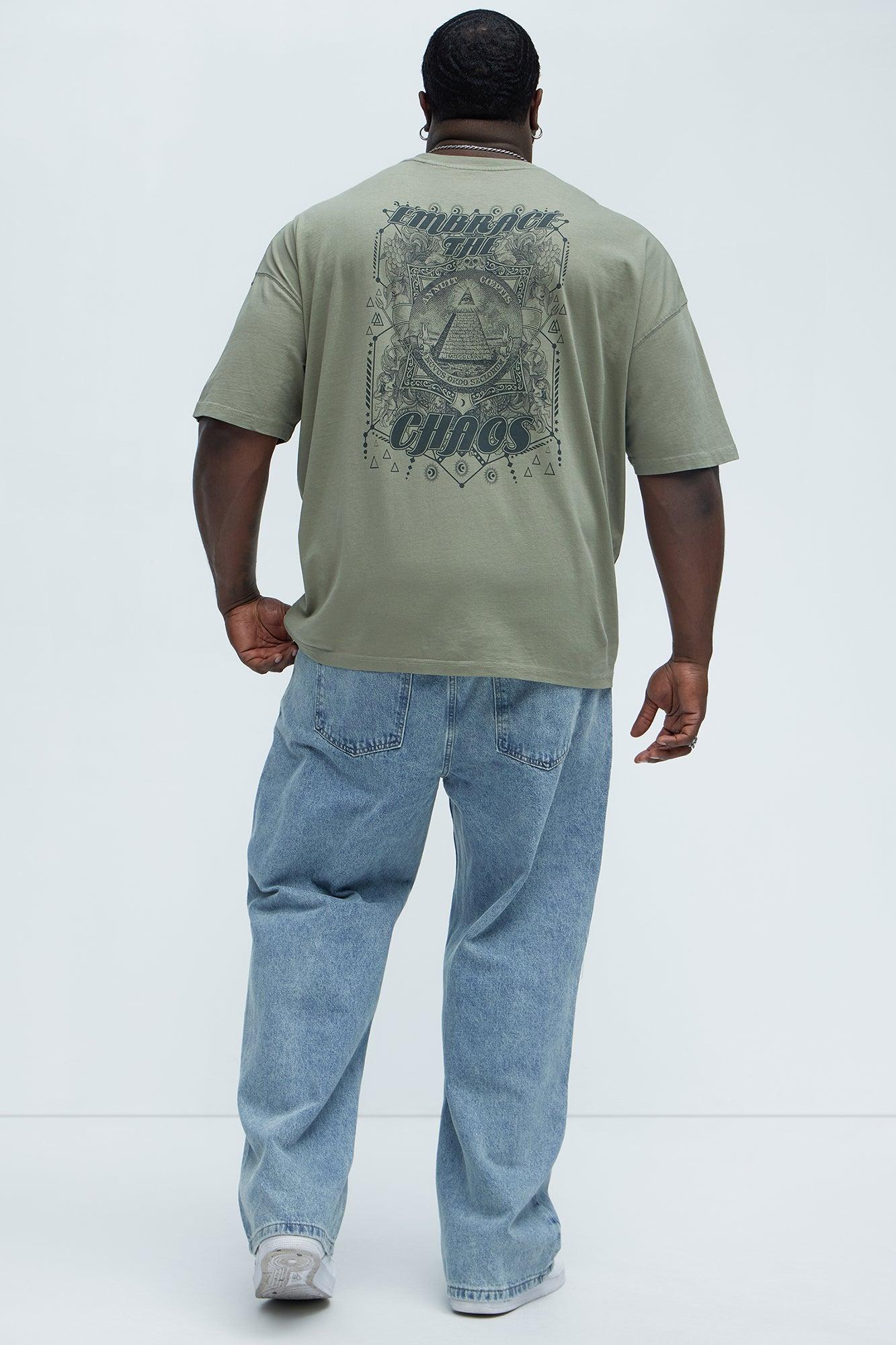 Embrace Chaos Oversized Short Sleeve Tee - Olive Product Image