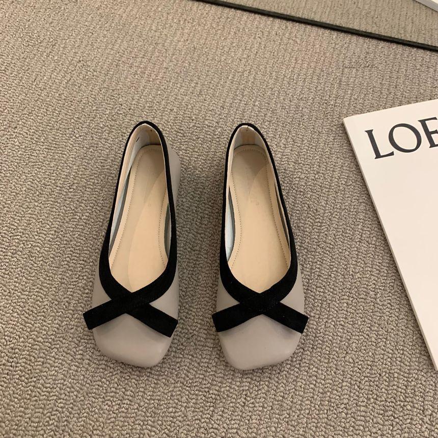 Square Toe Bow Flats Product Image