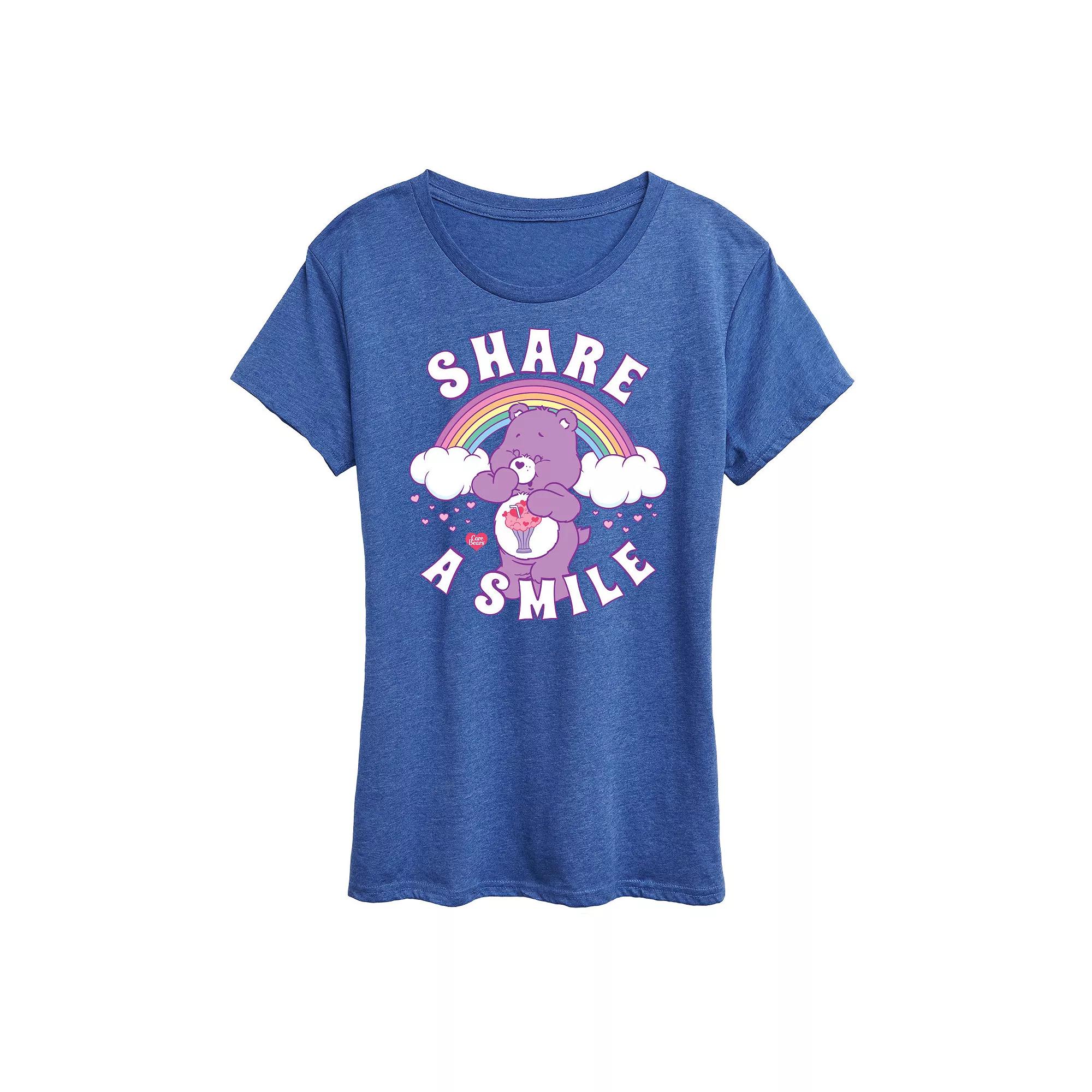 Women's Care Bears Share A Smile Graphic Tee, Girl's,  Product Image