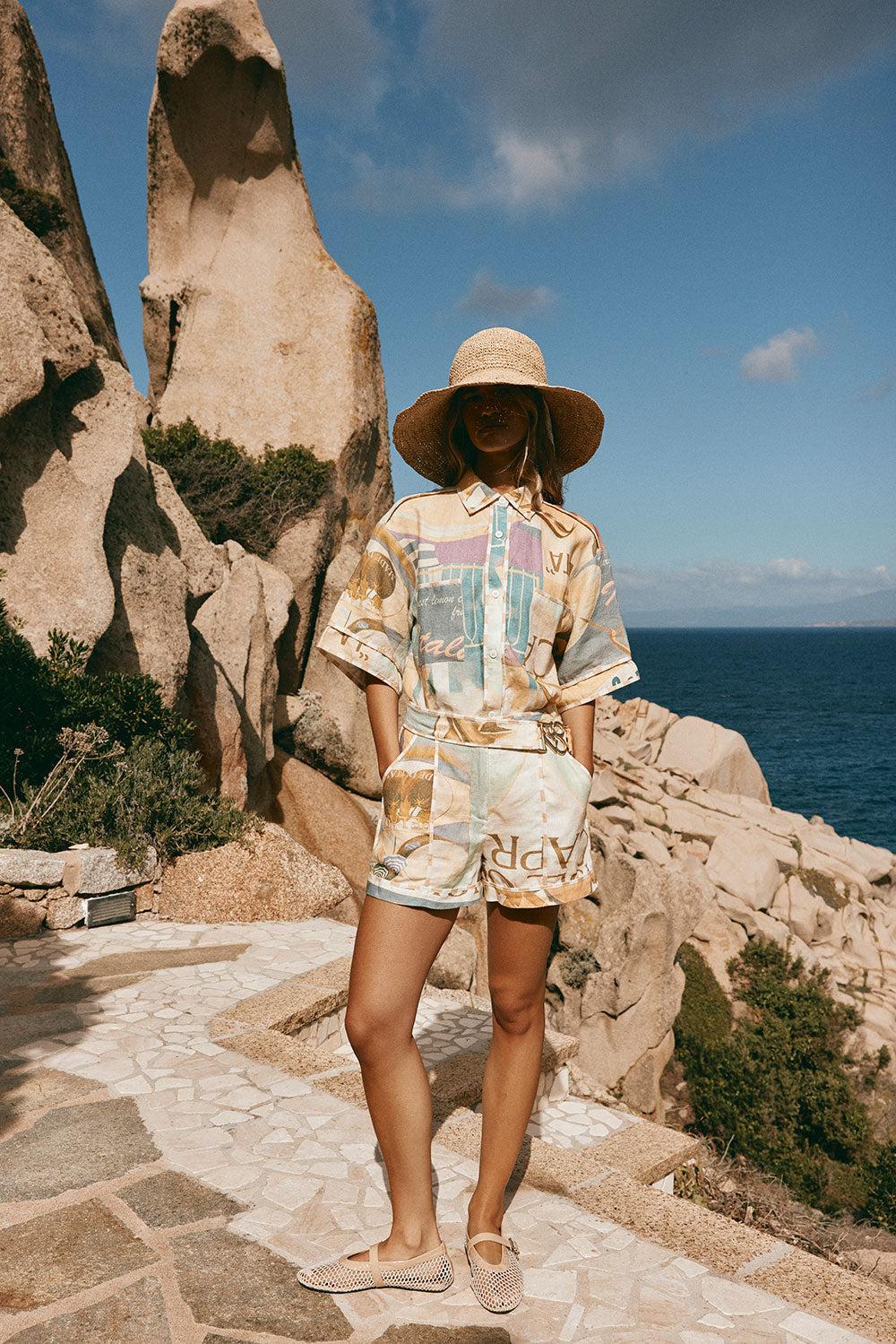 Portofino Top - Fiorire Acqua Product Image