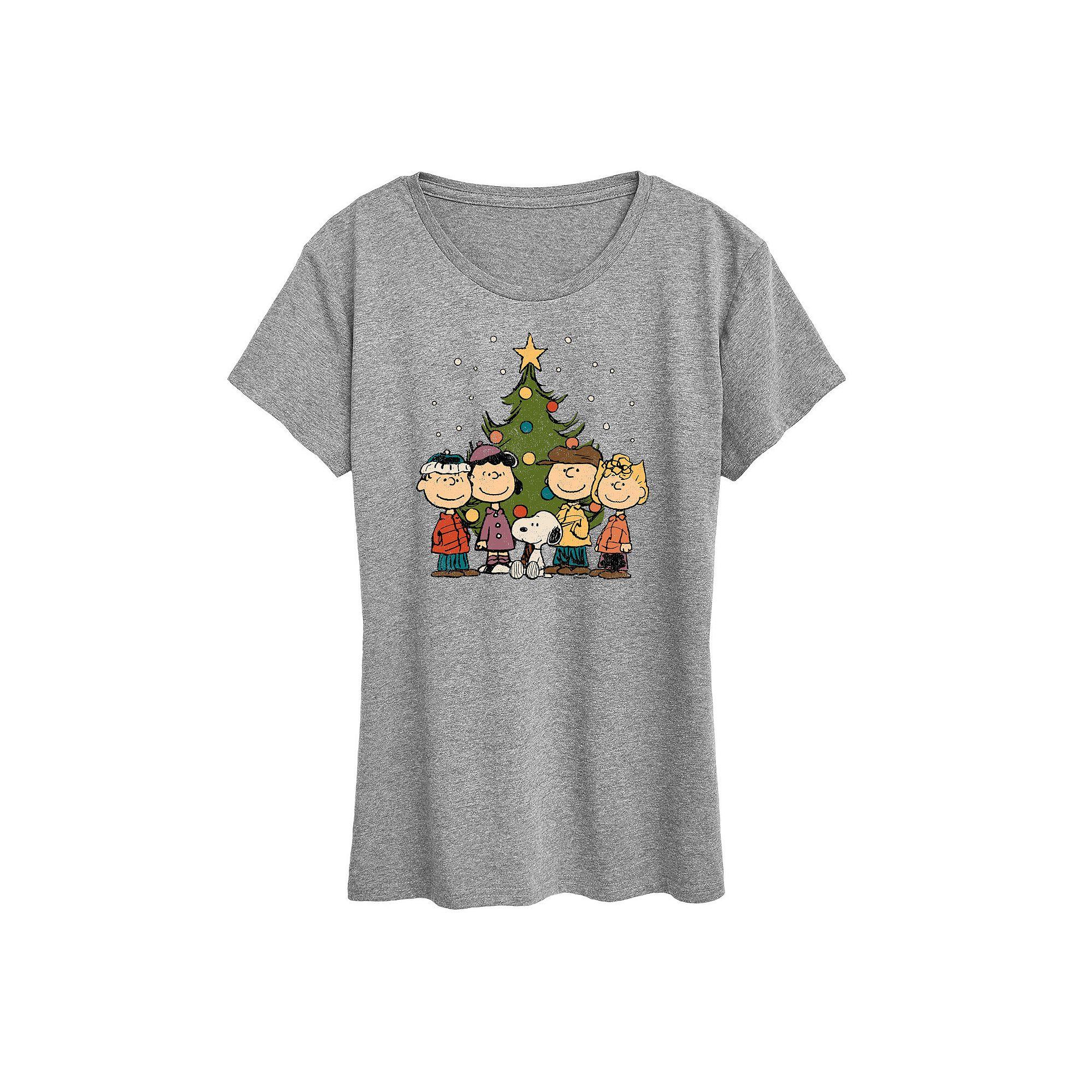 Women's Peanuts Christmas Group Graphic Tee,  Product Image