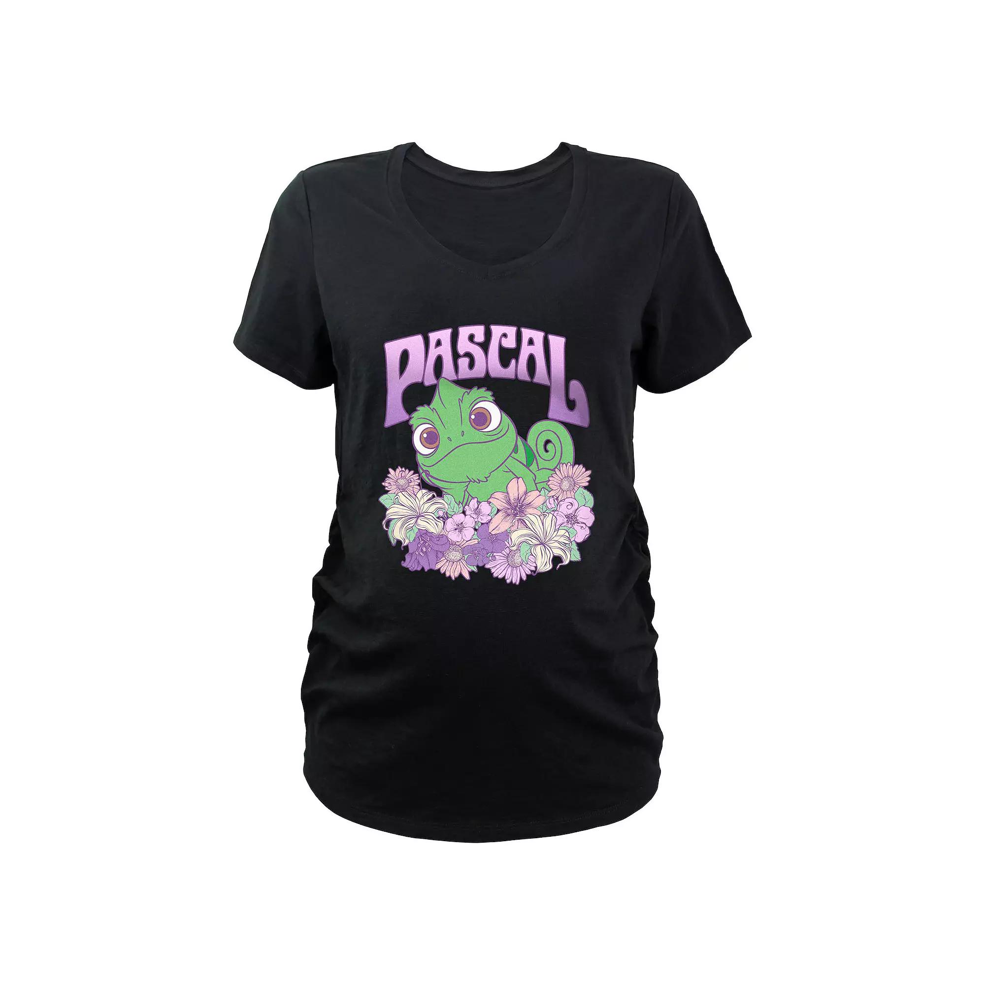 Disney's Tangled Pascal Floral Chameleon Maternity Graphic Tee, Women's,  Product Image