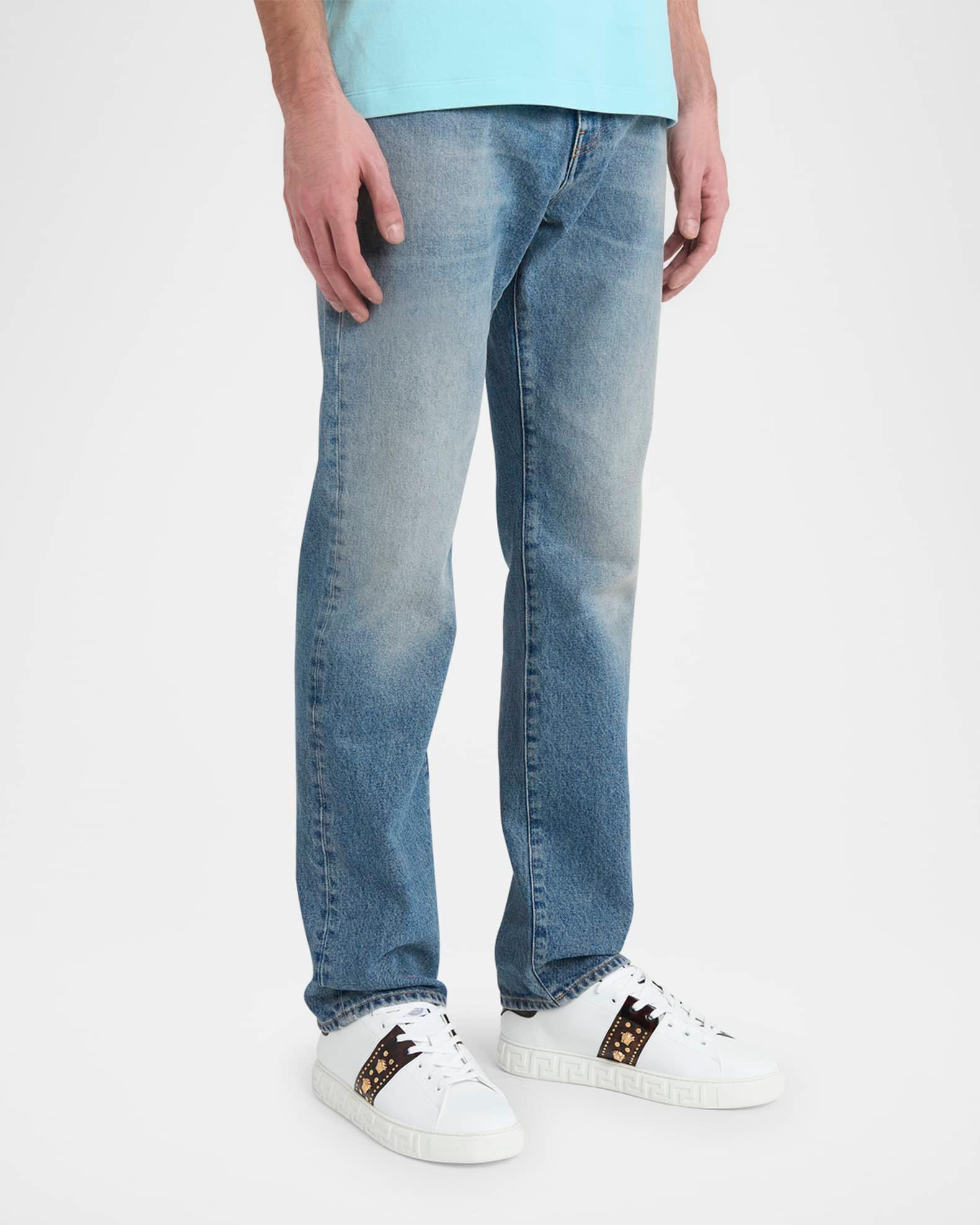 Men's Studded Greca Low-Top Sneakers Product Image