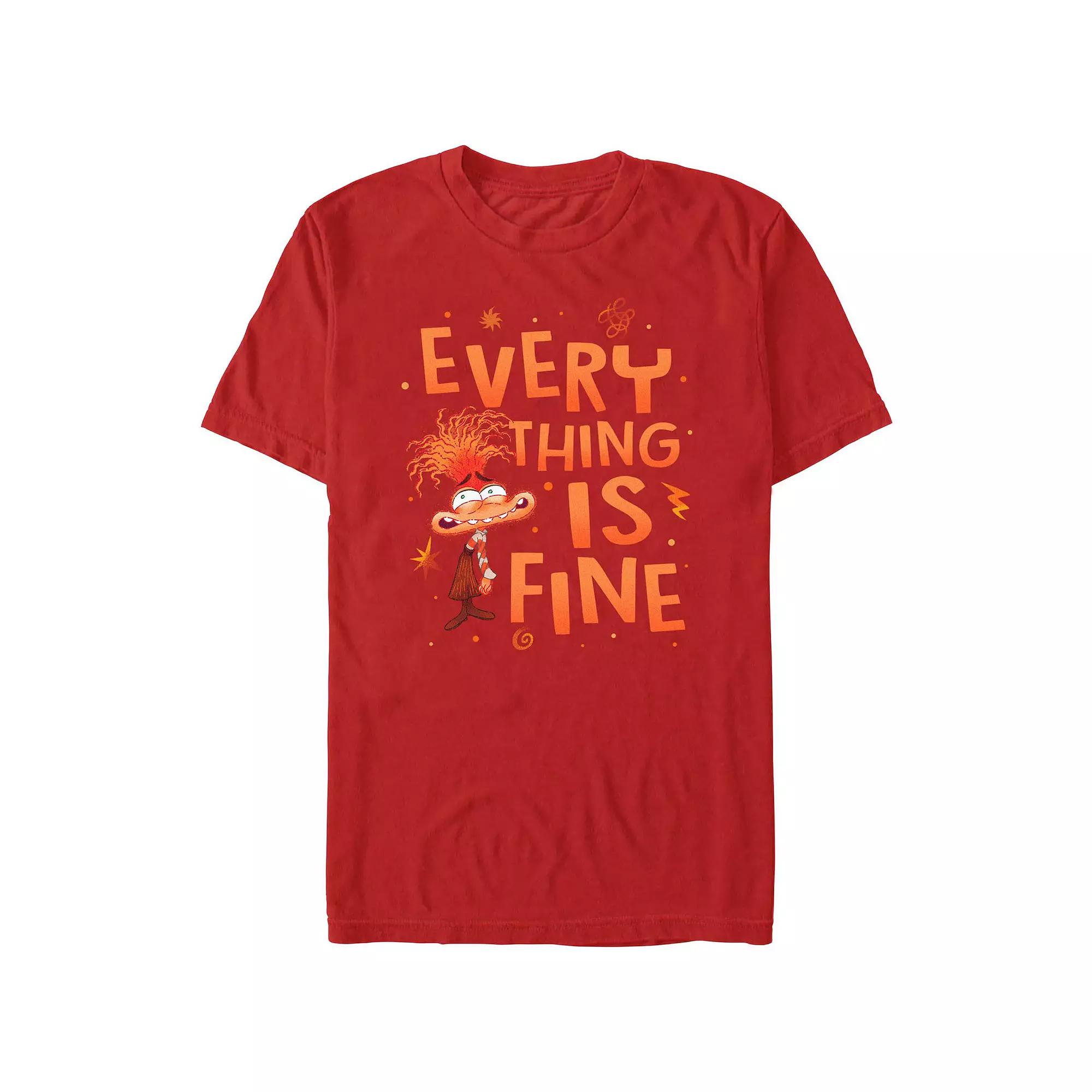 Disney's Inside Out 2 Anxiety Everything is Fine Men's Graphic Tee,  Product Image