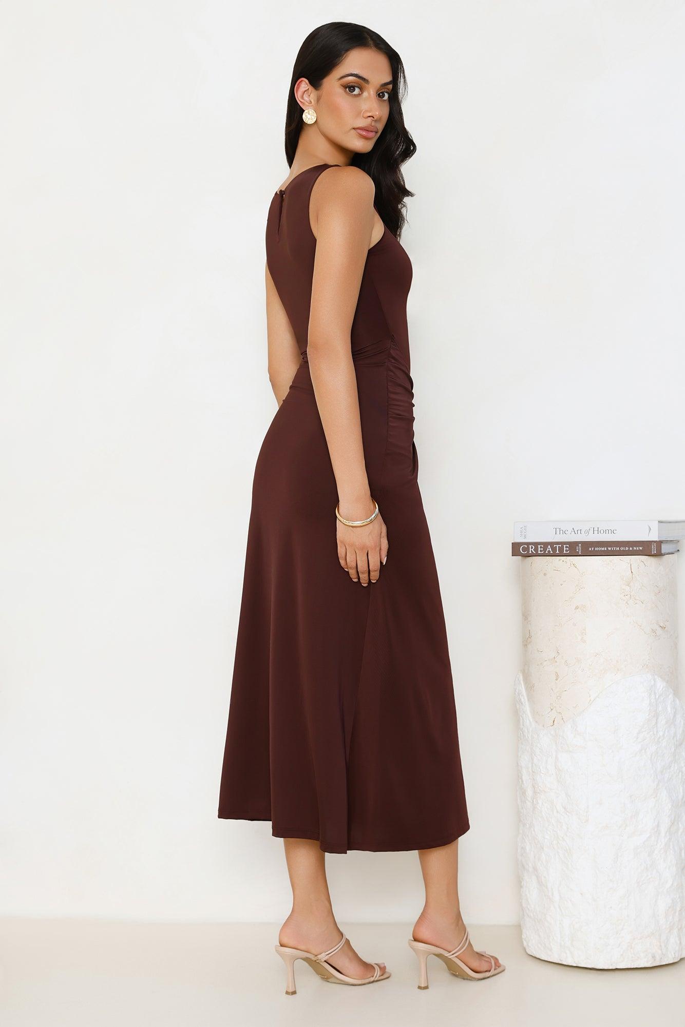 Everything Energy Midi Dress Chocolate Product Image