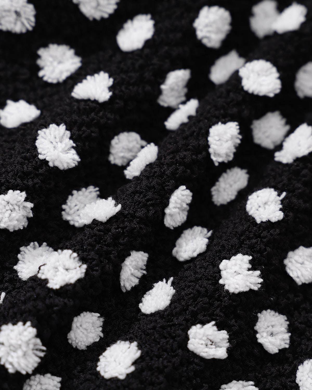 Black Jacquard Polka Dot Bikini Set Product Image