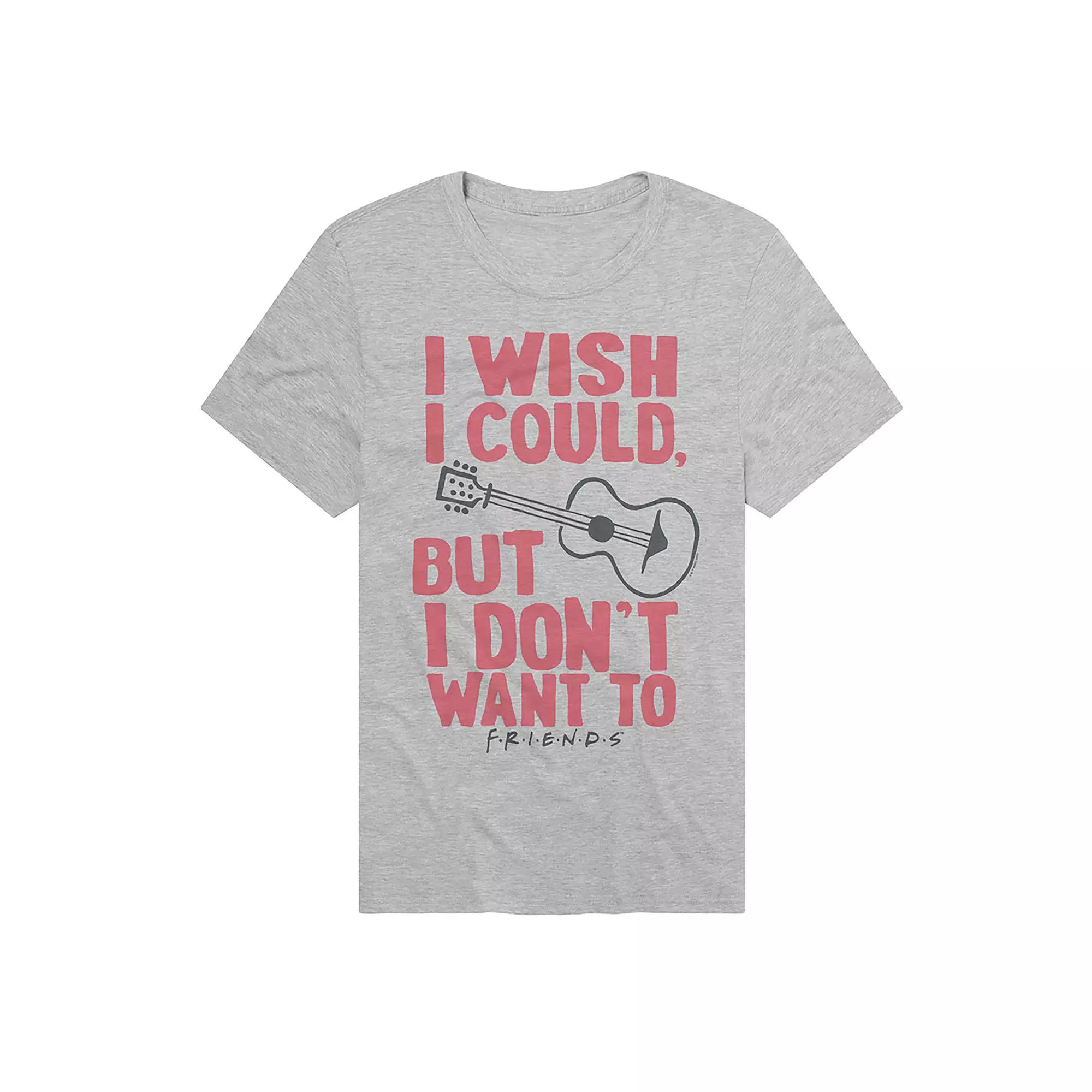 Men's Friends Phoebe Buffay I Wish I Could, But I Don't Want To Graphic Tee, Size: Medium, Athletic Grey Product Image