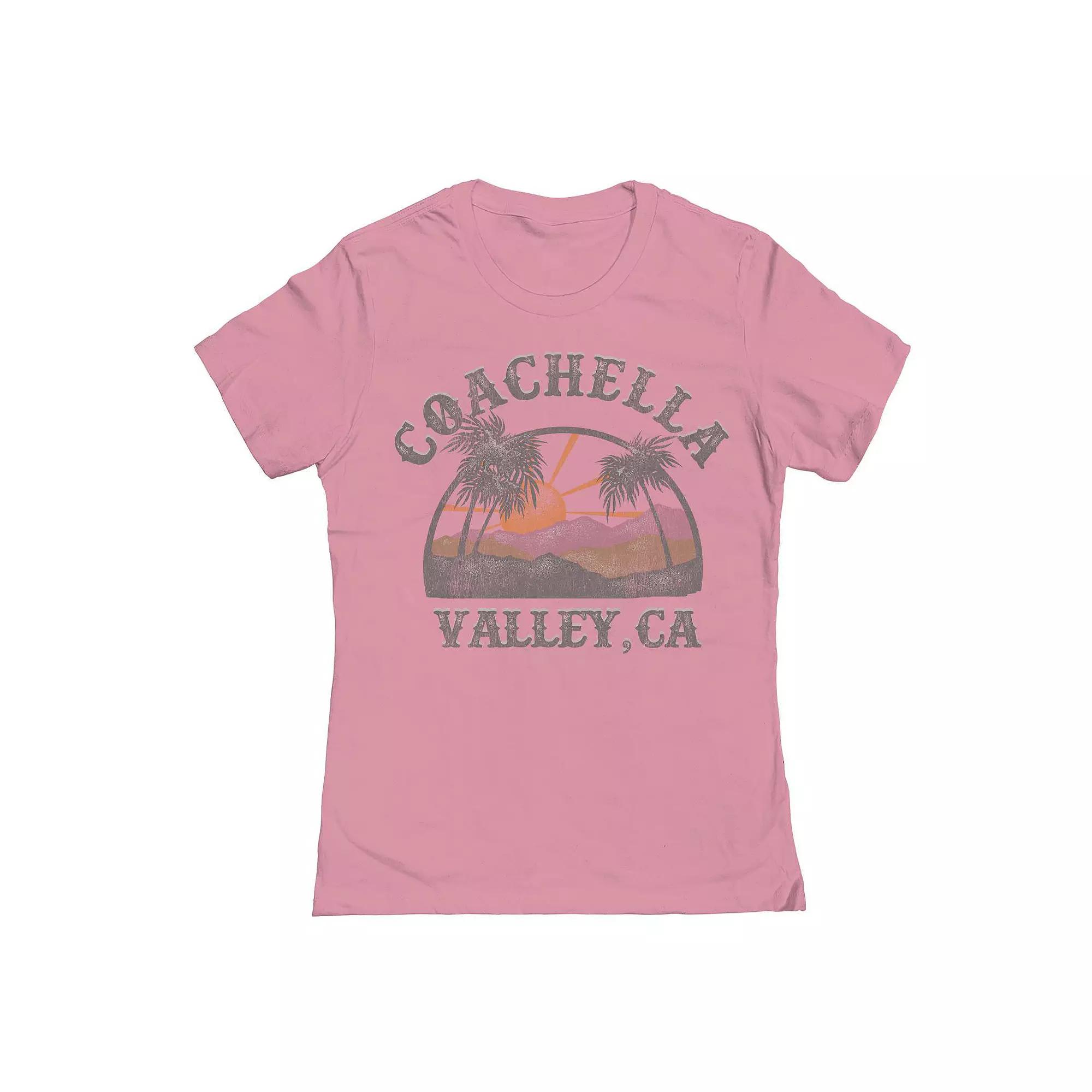 Junior's Coachella Graphic Tee, Women's, Size: Medium, Light Pink Product Image