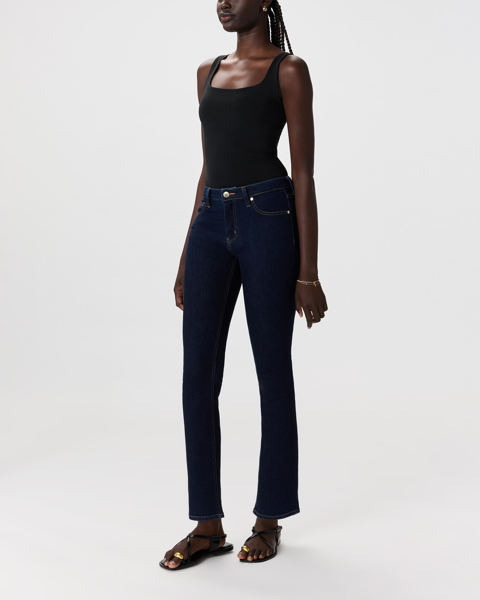 Quince | Women's Luna Stretch Slim Straight Jeans Organic Cotton Product Image