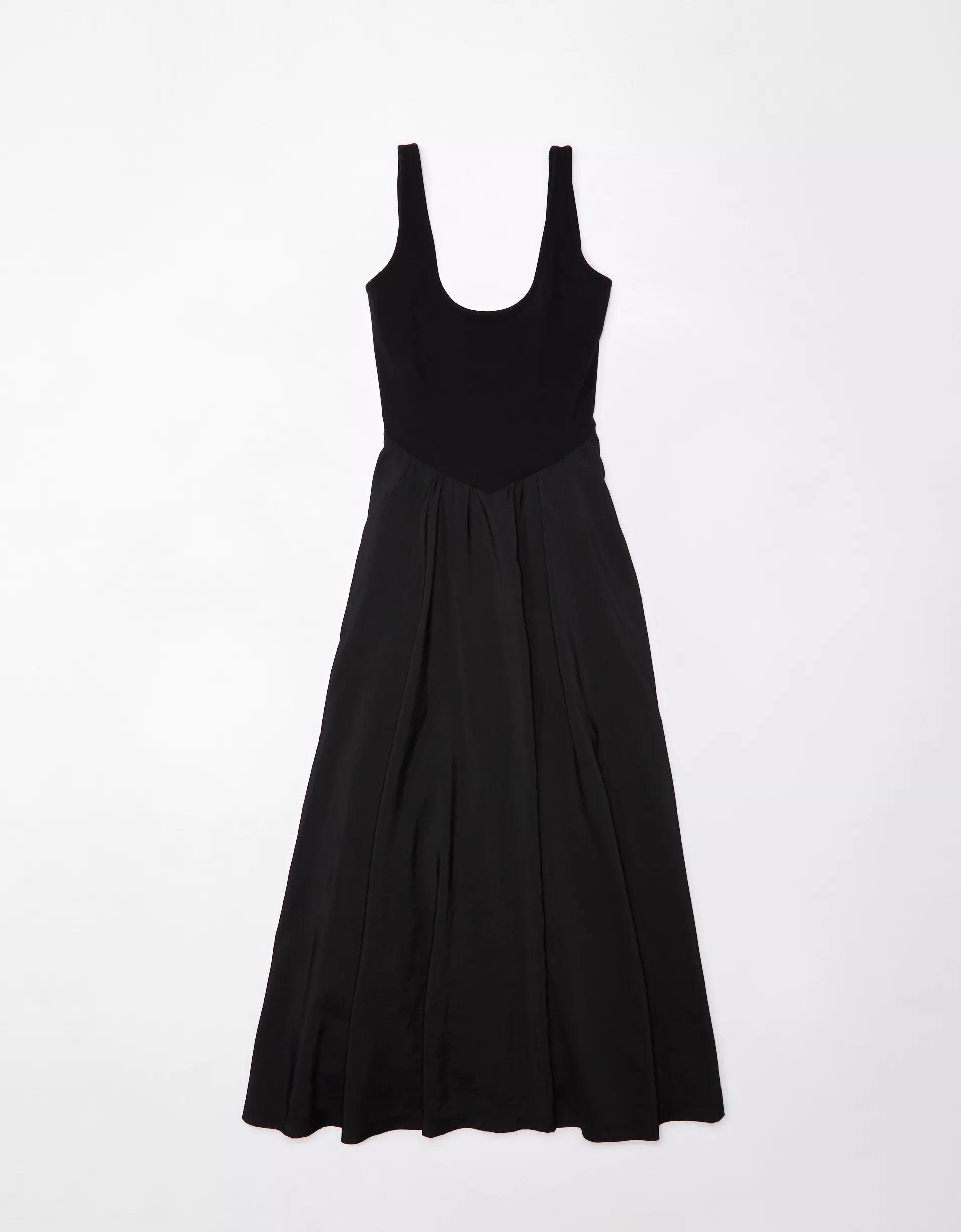 AE Woven Knit Midi Dress Product Image