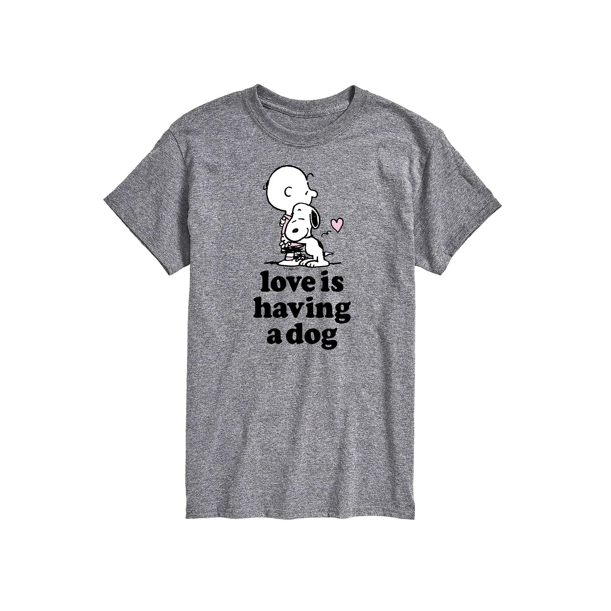 Men's Peanuts Love Is Having Dog Tee,  Product Image
