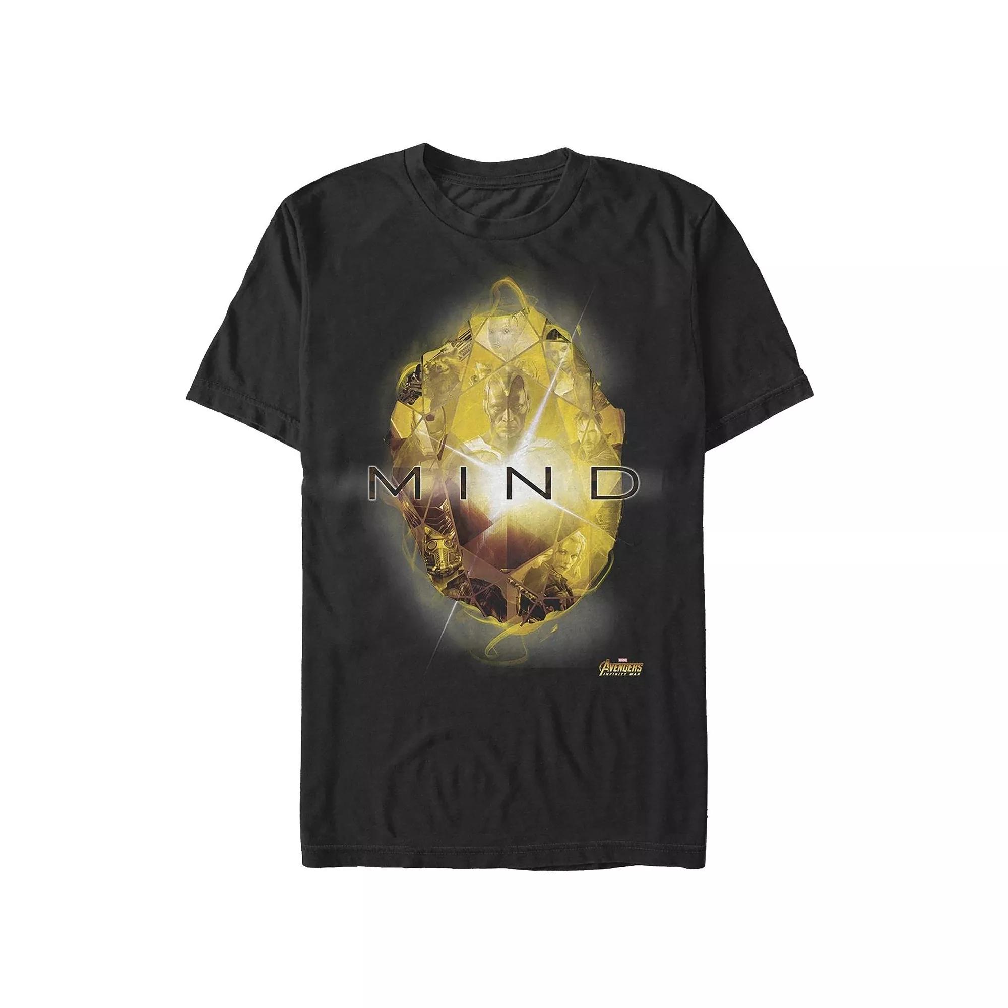 Men's Avengers Infinity War Mind Stone Tee, Size: Large, Black Product Image