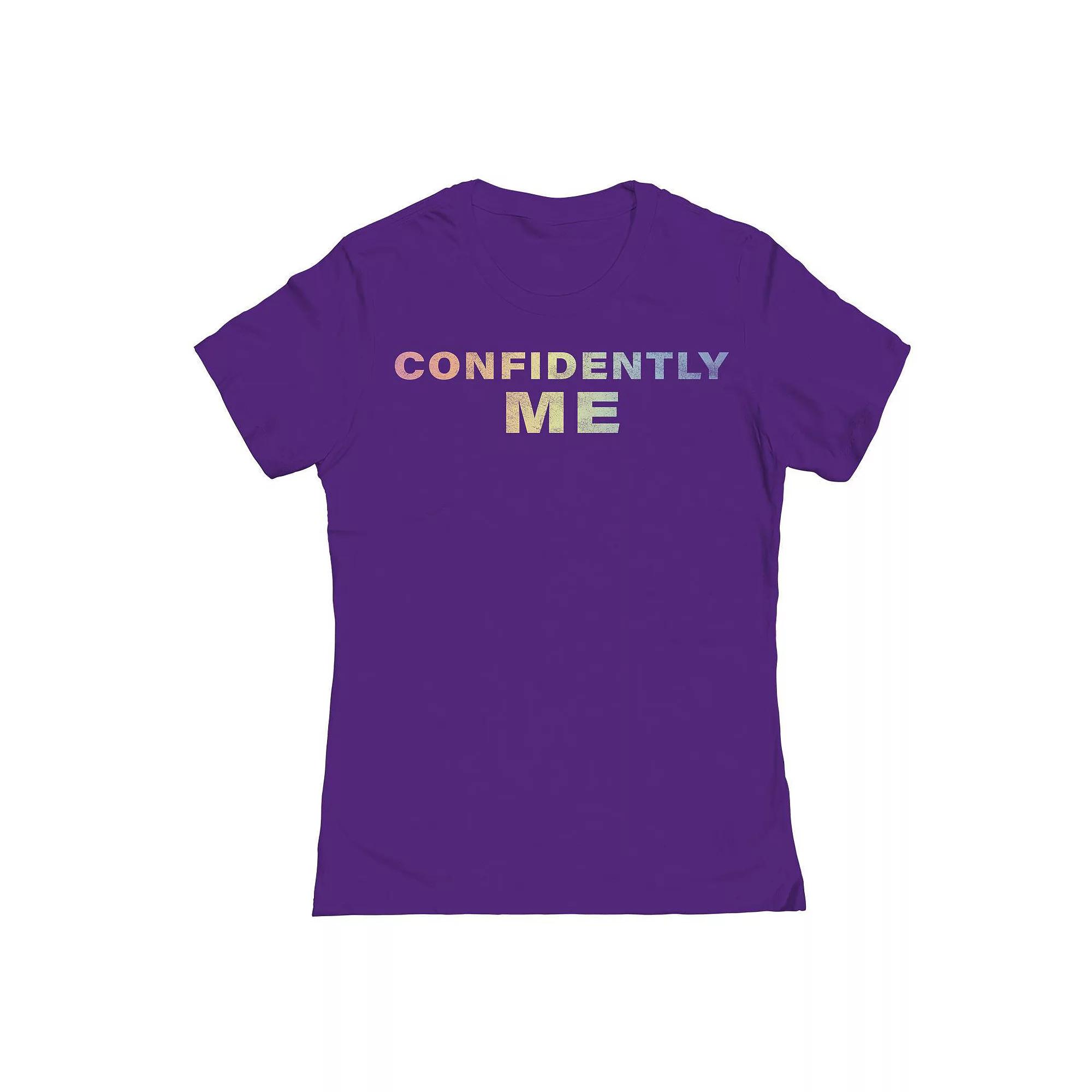 Junior's Grayson Threads The Label Confidently Me Pride Graphic Tee, Women's, Size: Medium, Purple Rush Product Image
