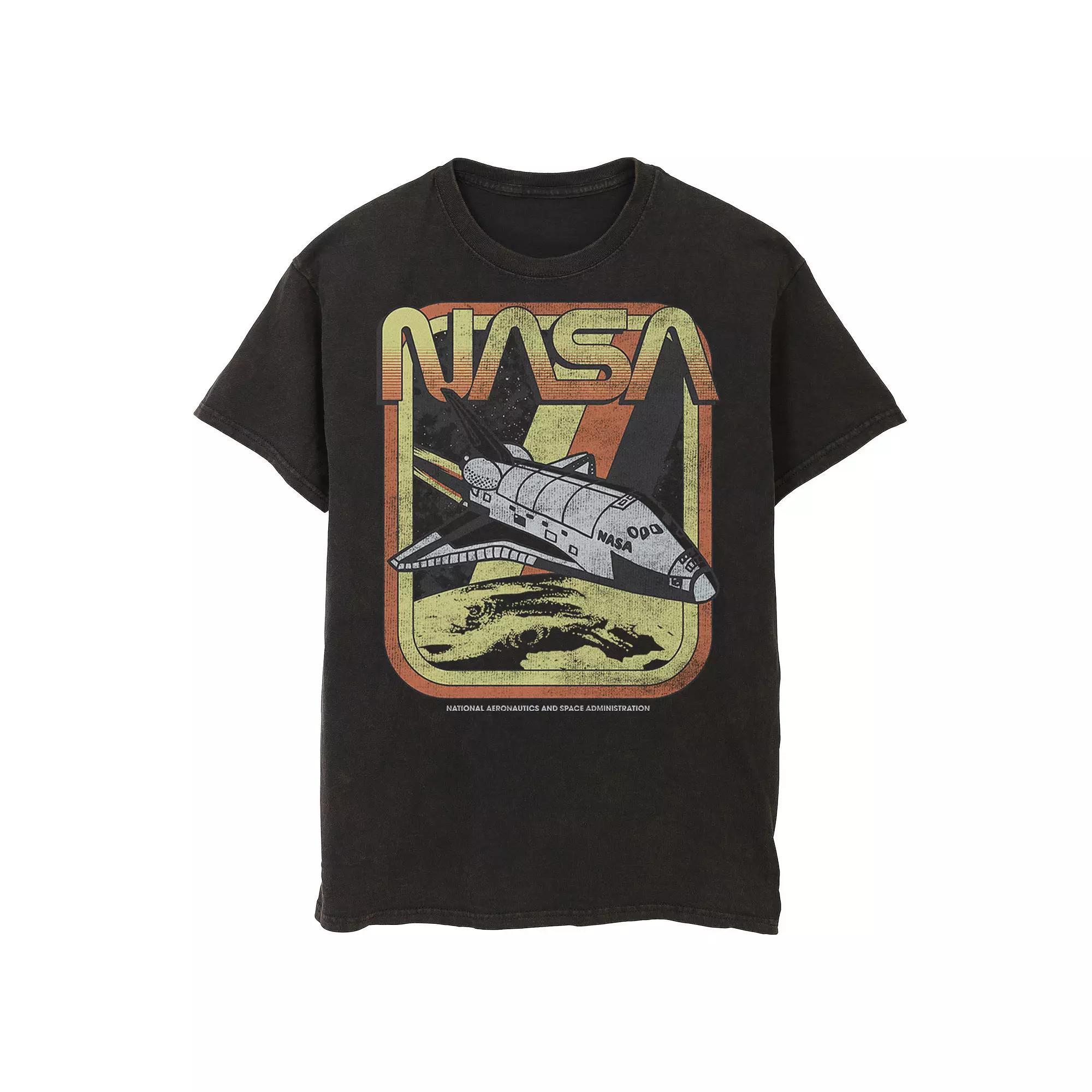Men's NASA Retro Rocket Poster Graphic Tee, Size: 3XL, Black Product Image