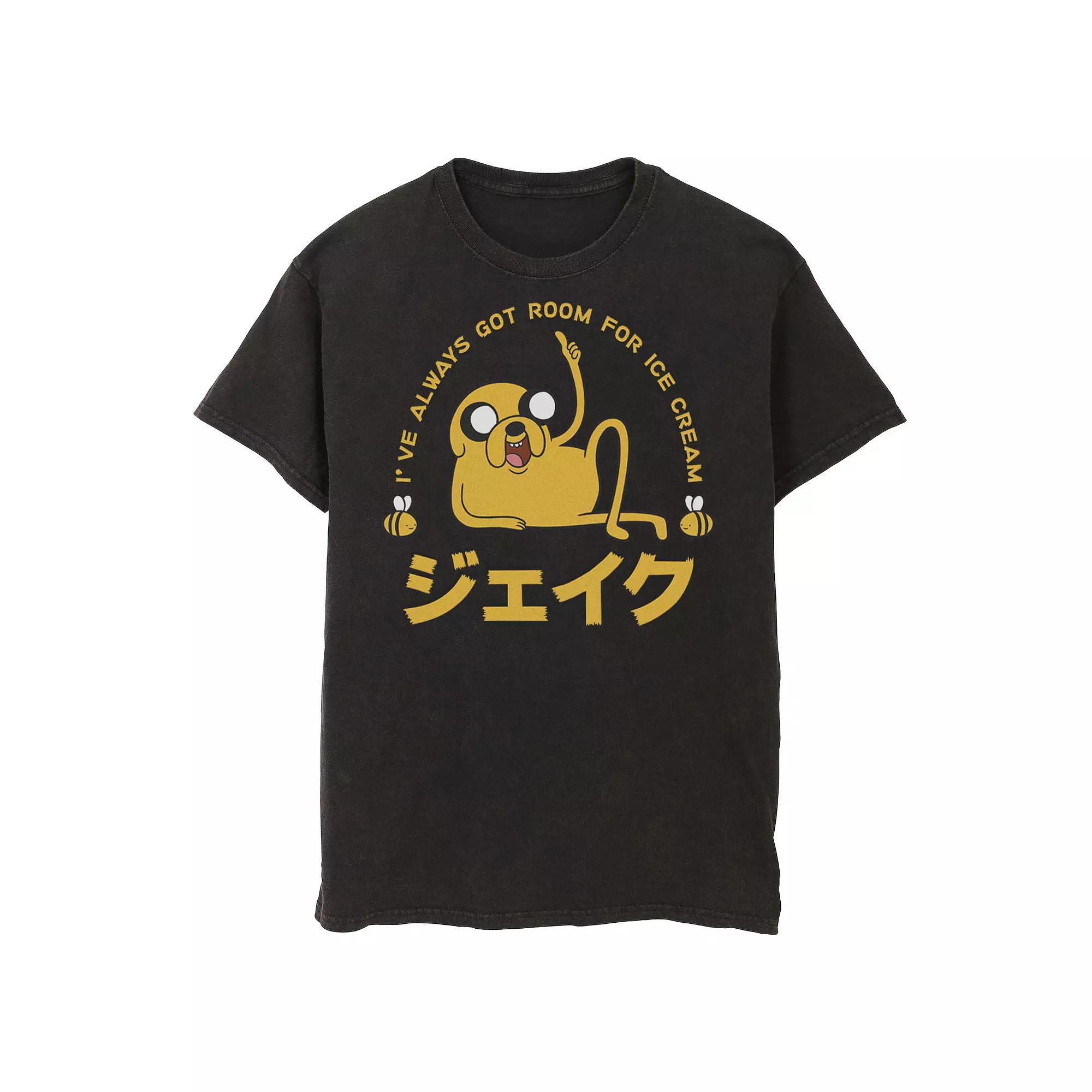 Mens Cartoon Network Adventure Time Jake Room For Ice Cream Kanji Tee Product Image