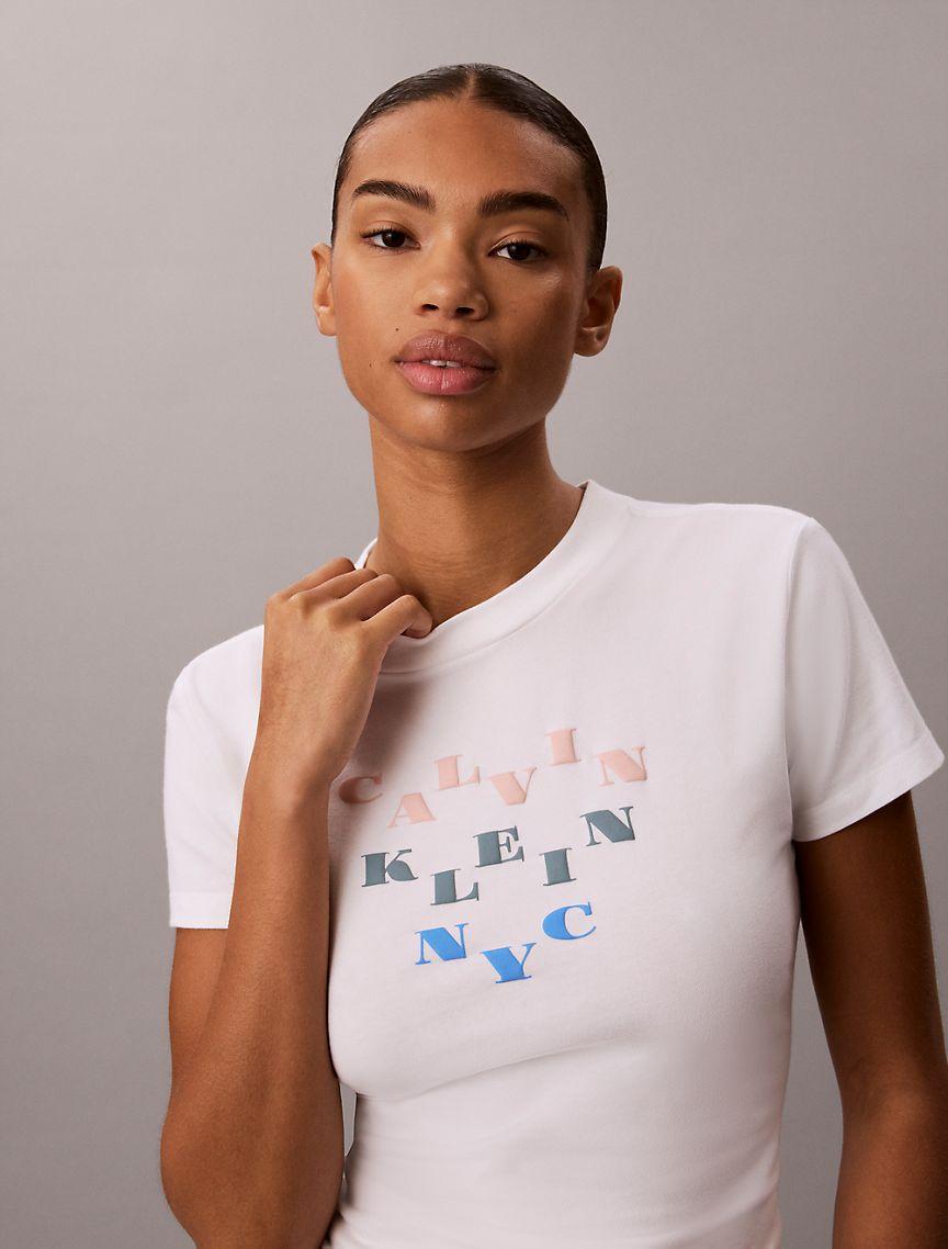 Slim Tiered Logo Graphic Tee Product Image