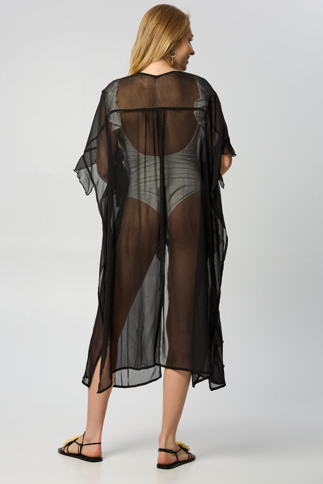 Ruffled Button Kaftan Cover Up Product Image