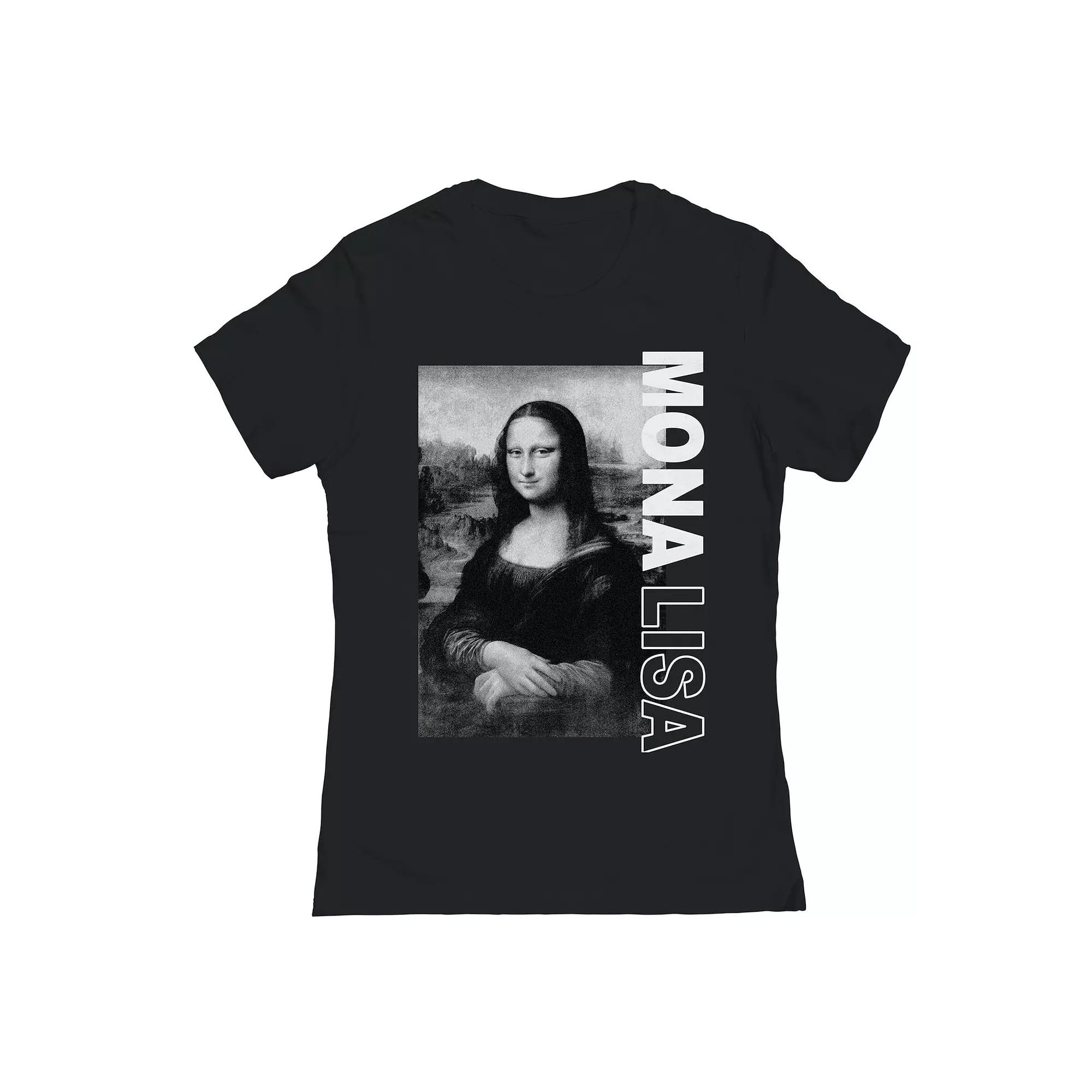 Junior's Mona Lisa Womens Graphic Tee, Girl's, Size: XXL, Black Product Image
