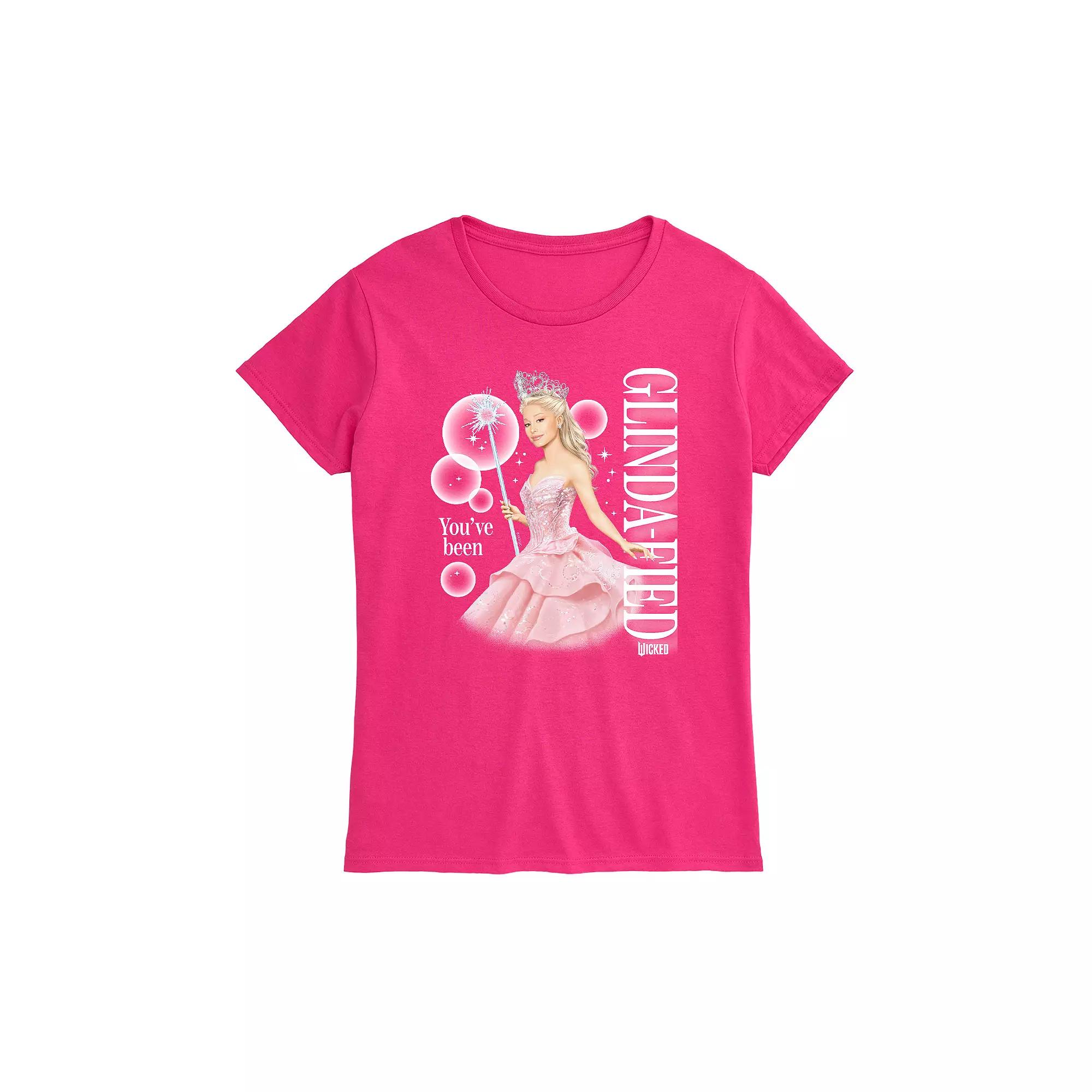 Women's Wicked You've Been Glinda-Fied Graphic Tee, Size: Small, Pink Product Image