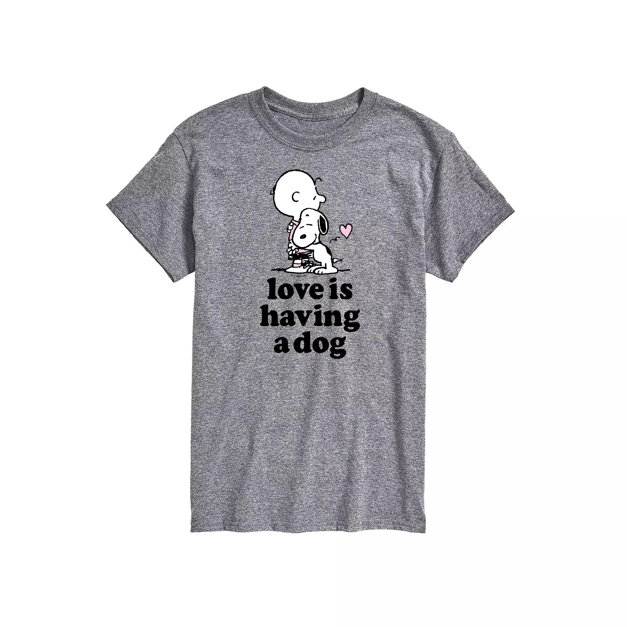 Men's Peanuts Love Is Having Dog Tee,  Product Image