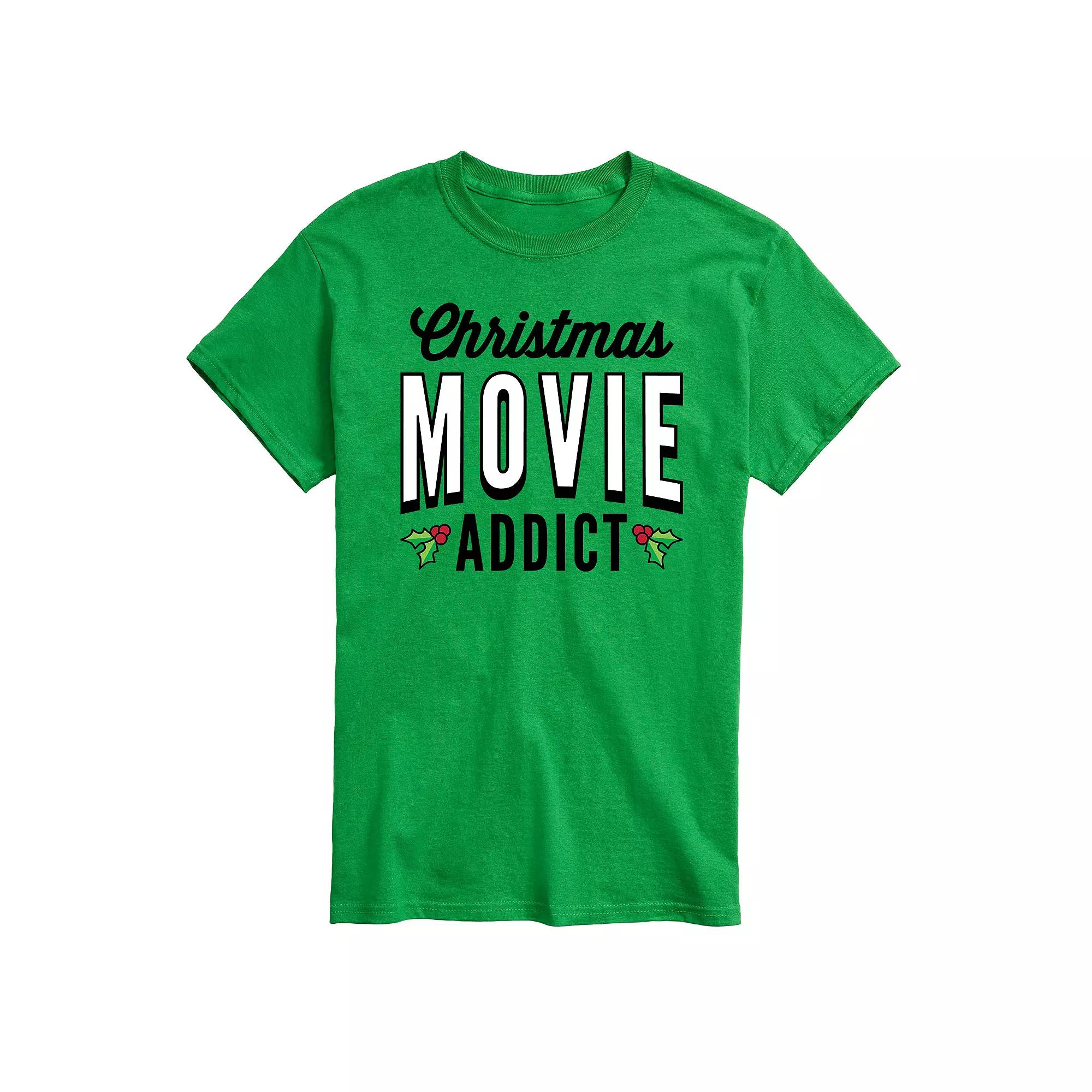 Big & Tall Christmas Movie Addict Tee, Men's,  Product Image