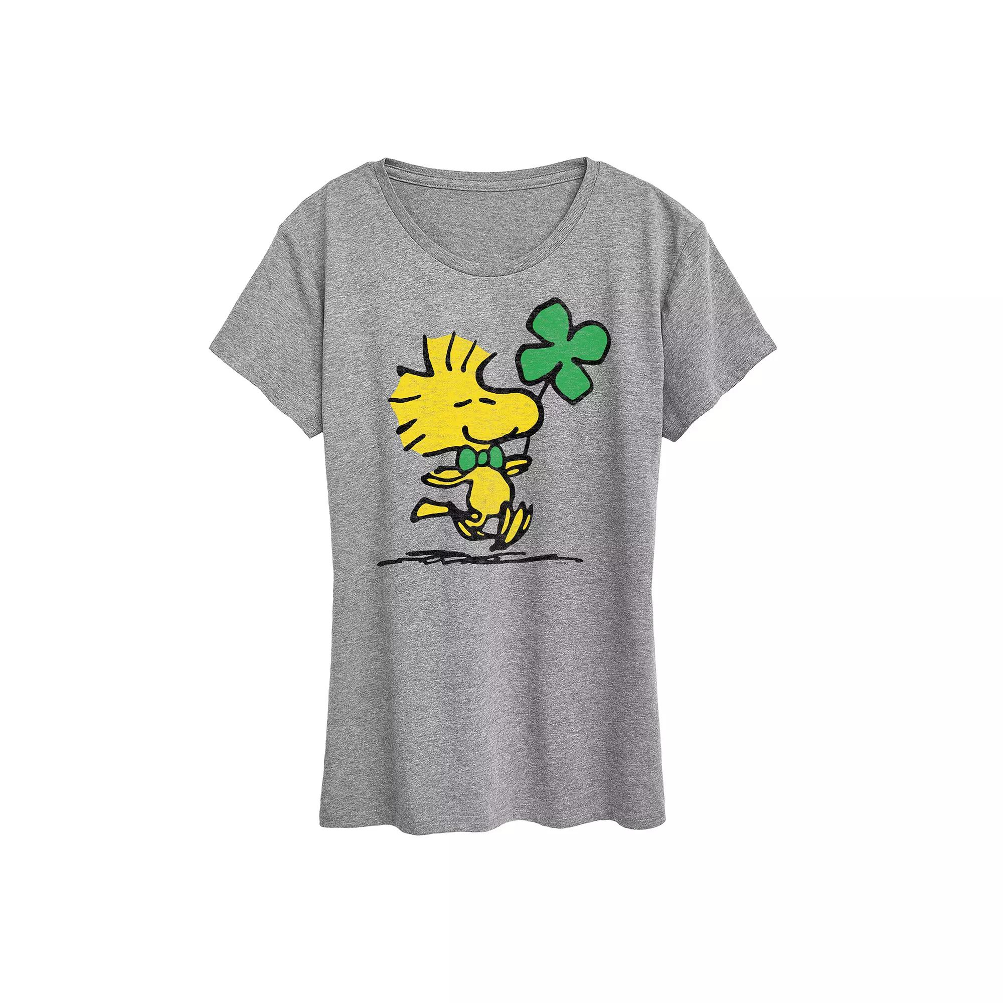 Women's Peanuts Woodstock Clover Graphic Tee,  Product Image