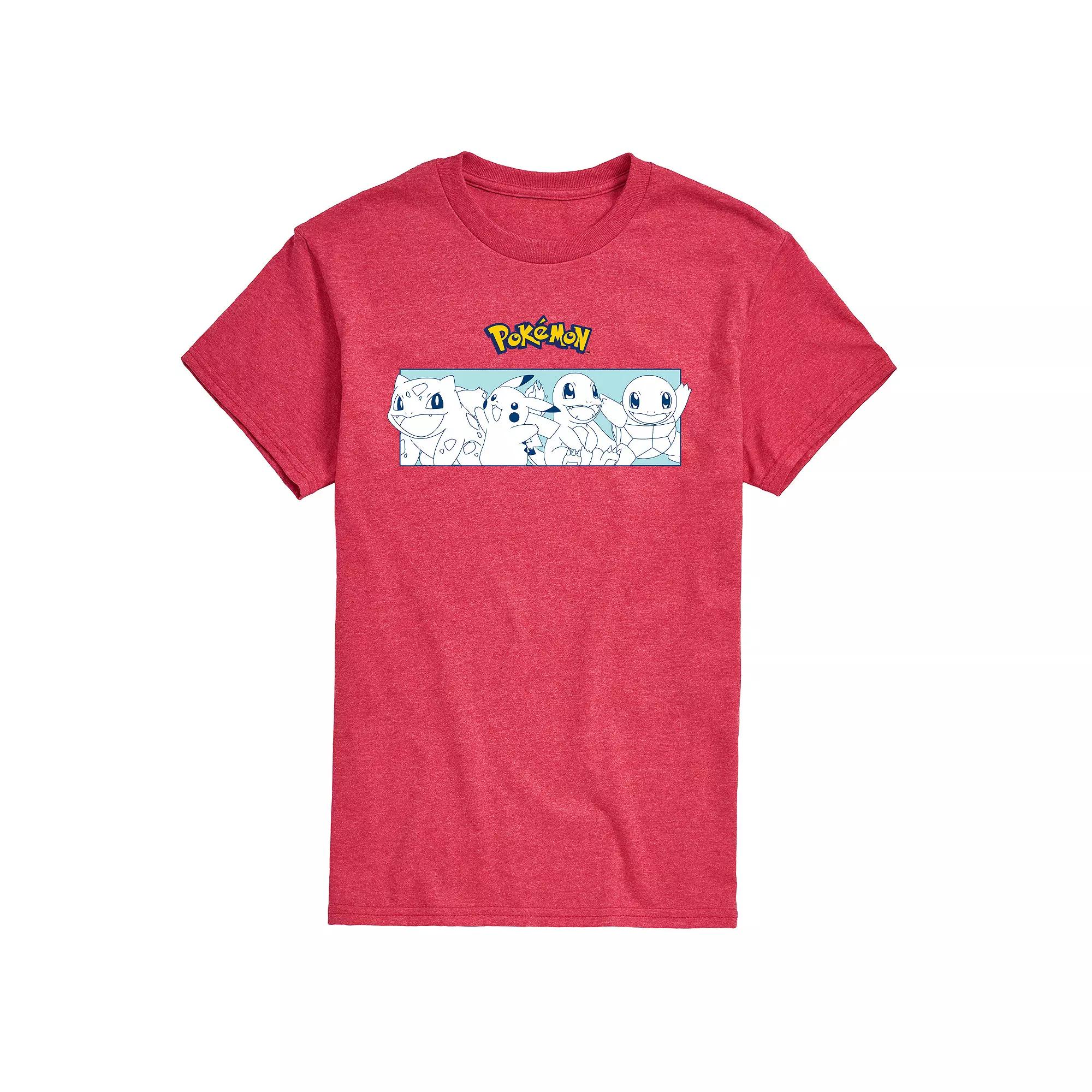 Men's Pokemon Starters Stripe Graphic Tee,  Product Image