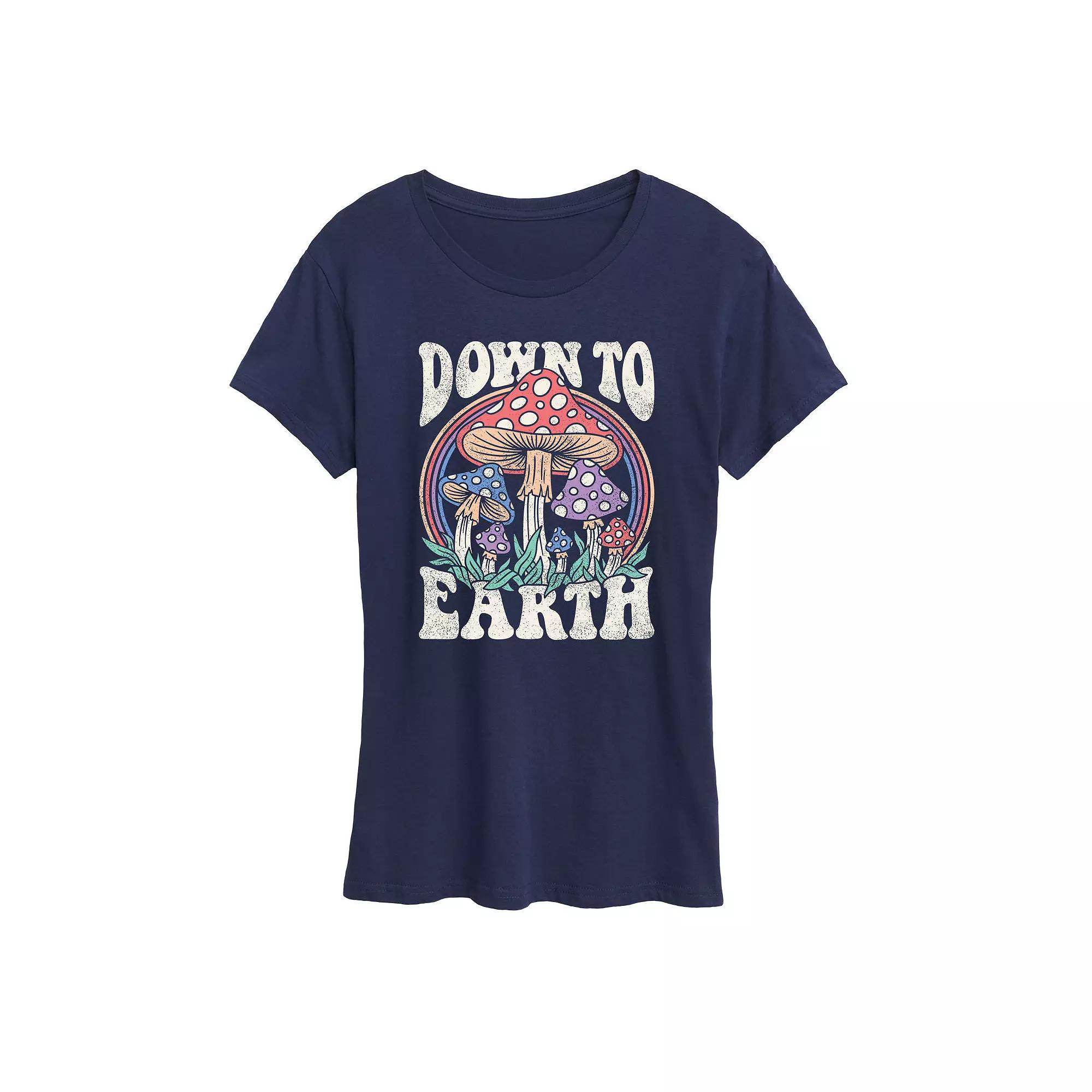 Women's Down To Earth Mushrooms Graphic Tee, Girl's,  Product Image