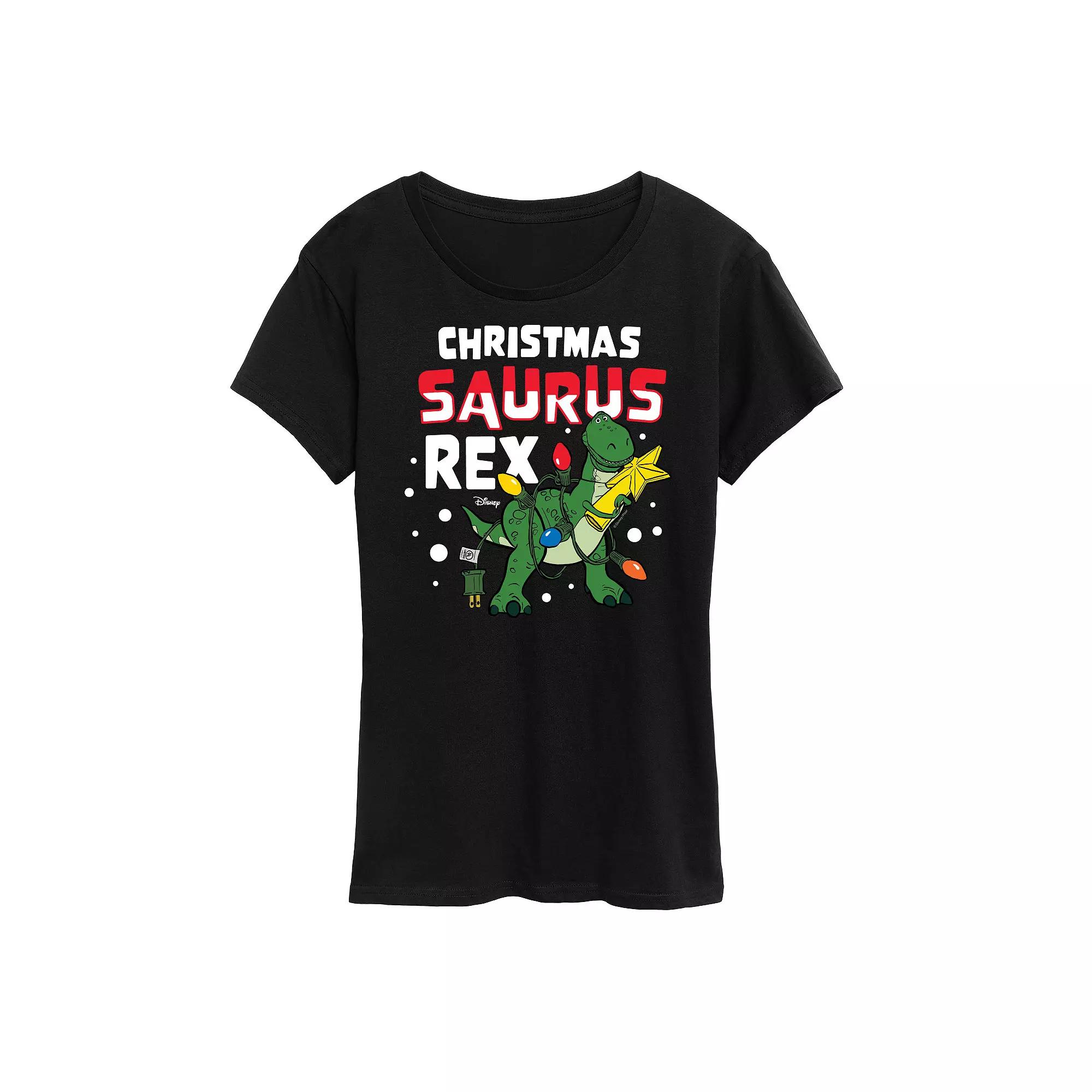 Disney / Pixar's Toy Story Women's Christmas Saurus Rex Graphic Tee, Girl's,  Product Image