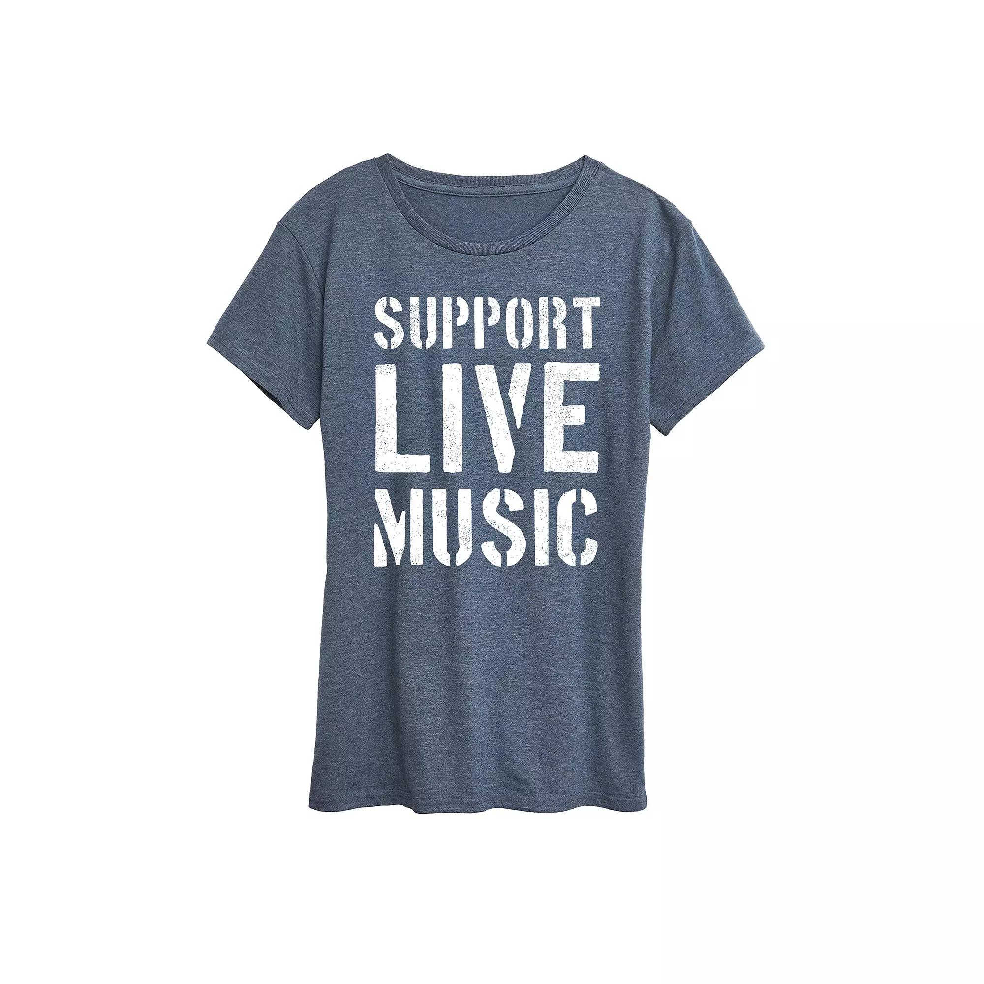 Women's Support Live Music Graphic Tee,  Product Image