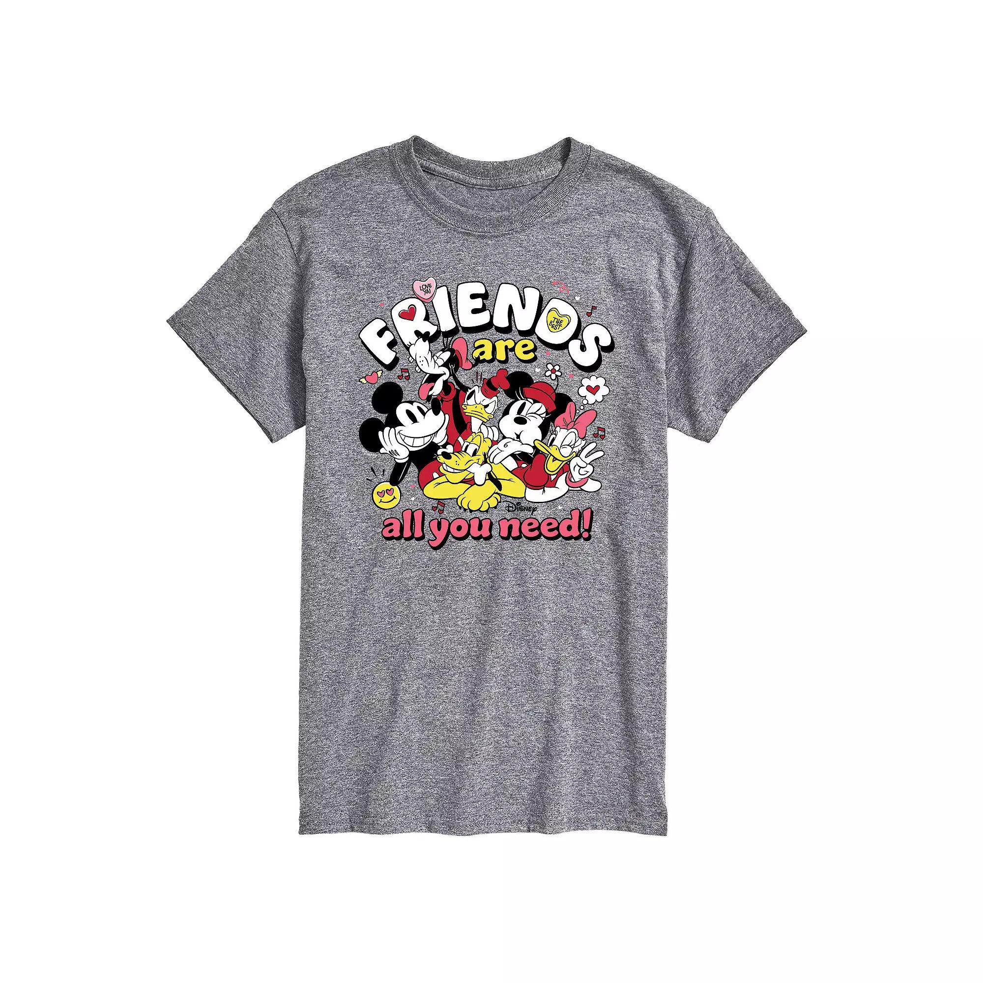 Disney's Mickey Mouse & Friends Big & Tall Friends Are All You Need Graphic Tee, Men's,  Product Image