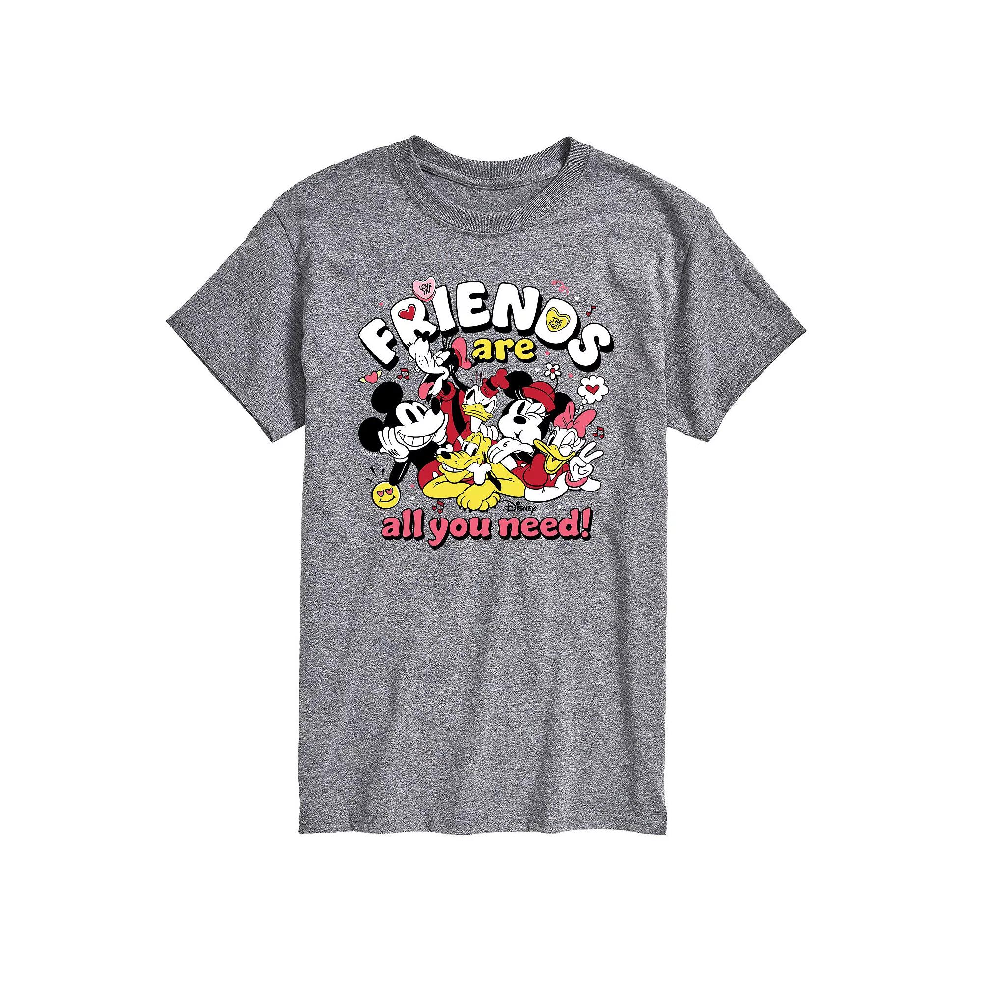 Disney's Mickey Mouse & Friends Big & Tall Friends Are All You Need Graphic Tee, Men's,  Product Image