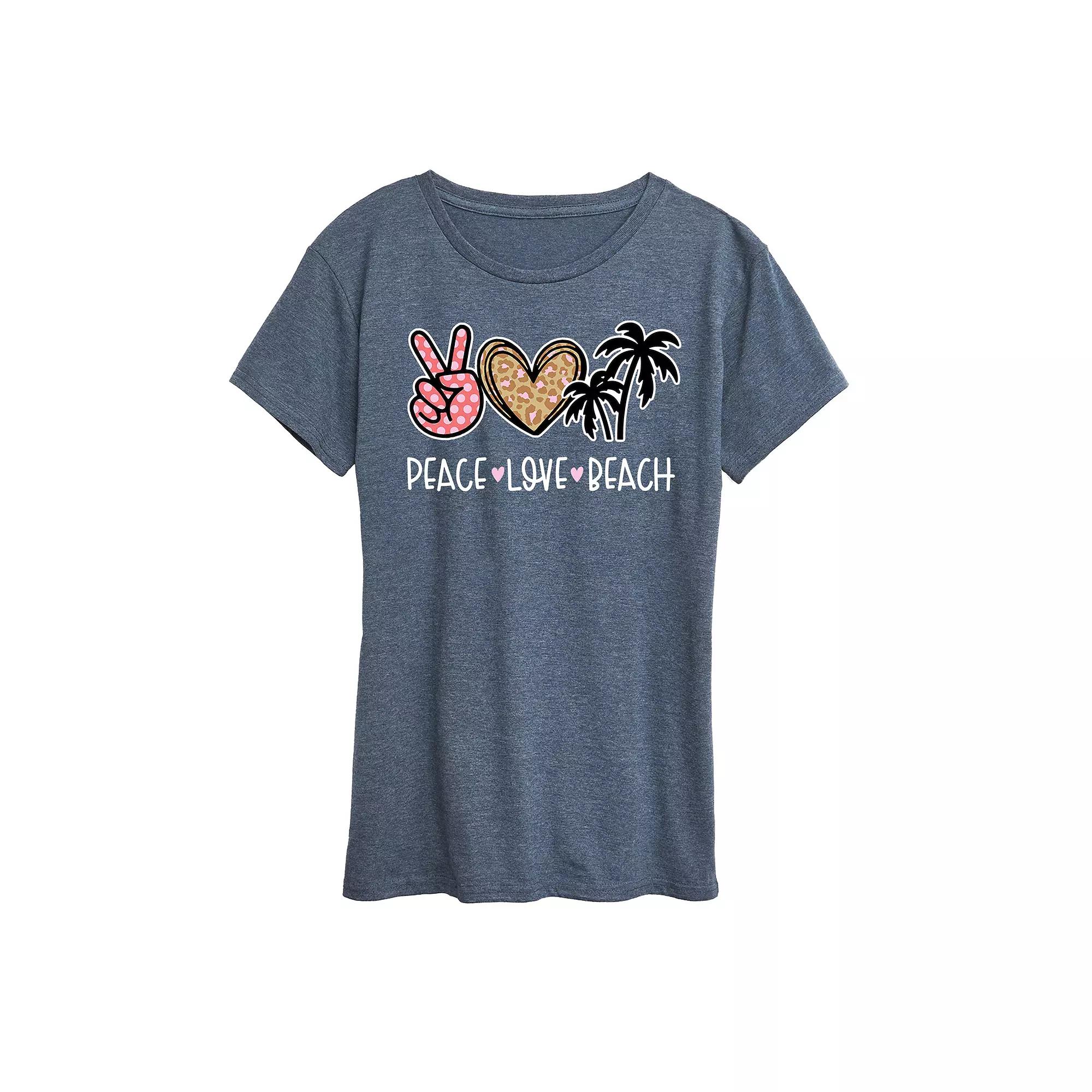 Women's Peace Love Beach Graphic Tee,  Product Image