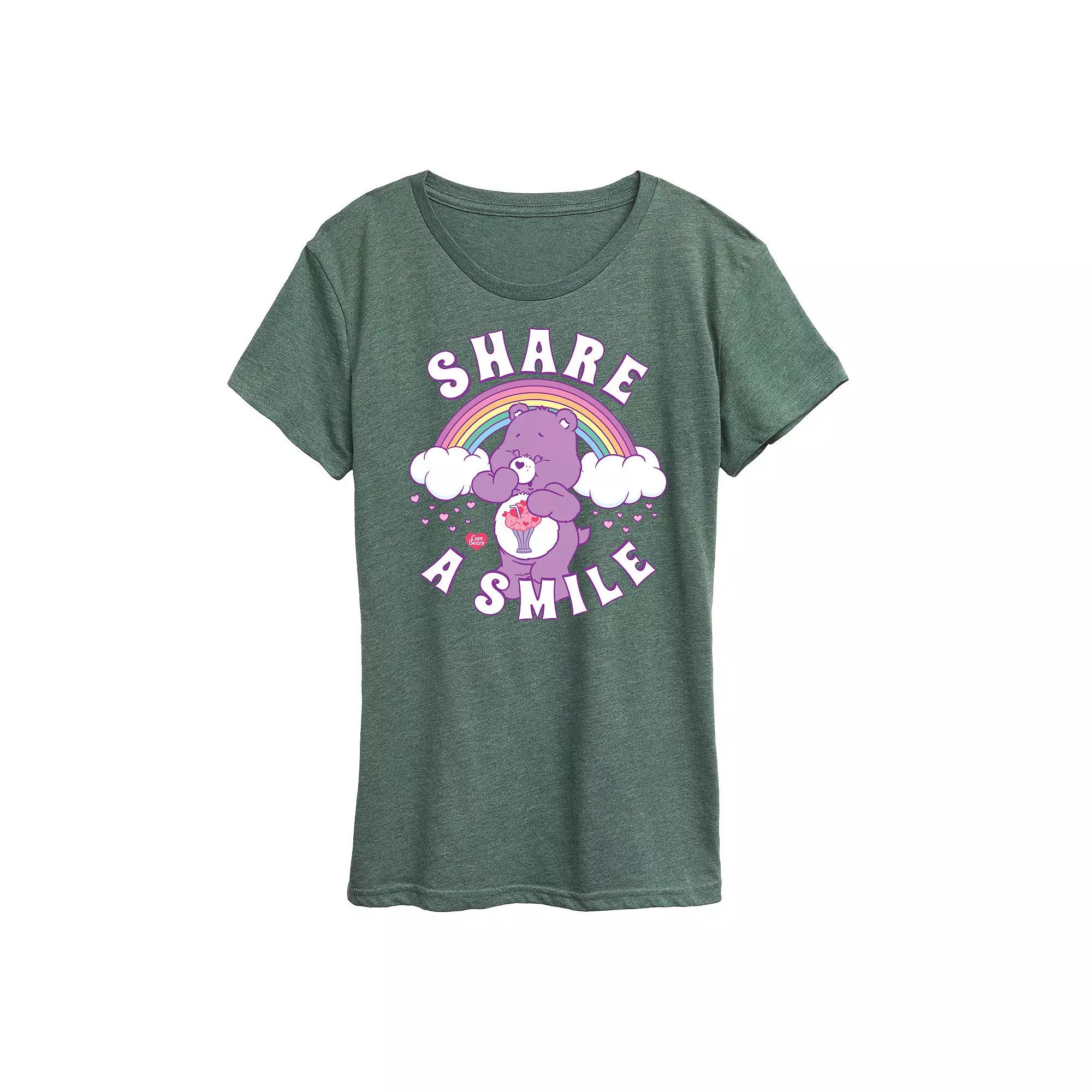 Women's Care Bears Share A Smile Graphic Tee, Girl's,  Product Image