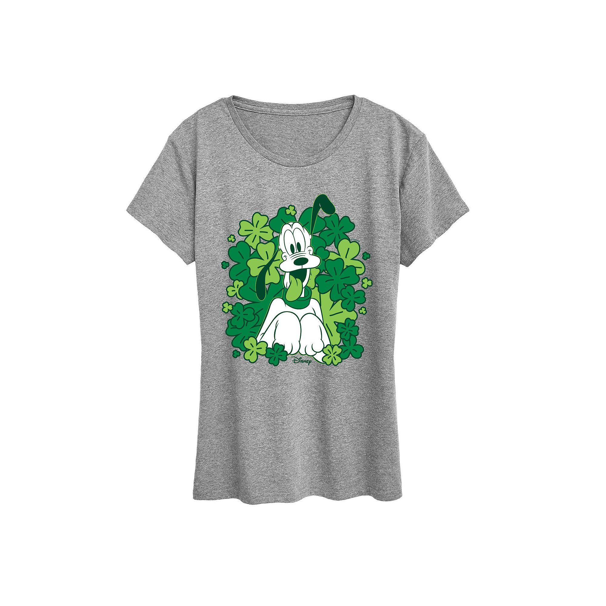 Women's Disney's Pluto Shamrocks Graphic Tee,  Product Image