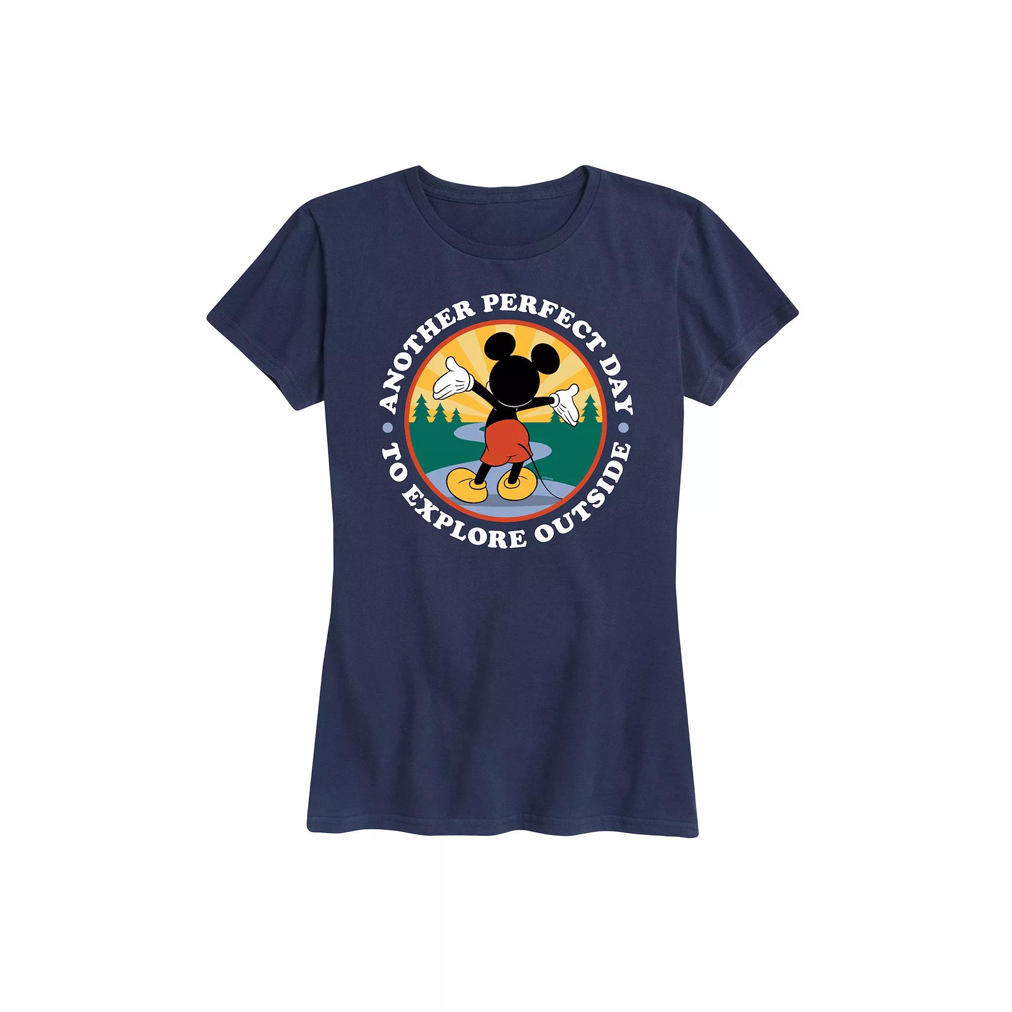 Disney's Mickey Mouse Women's Explore Outside Graphic Tee,  Product Image