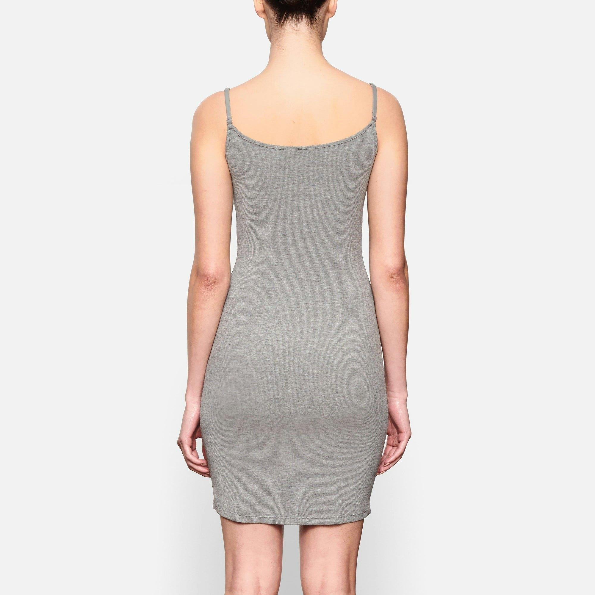 SOFT LOUNGE LONG SLIP DRESS | HEATHER GREY Product Image