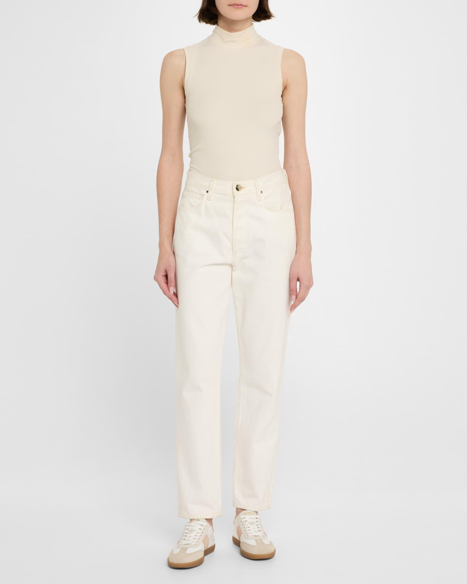 Mixed Leather Low-Top Sneakers Product Image