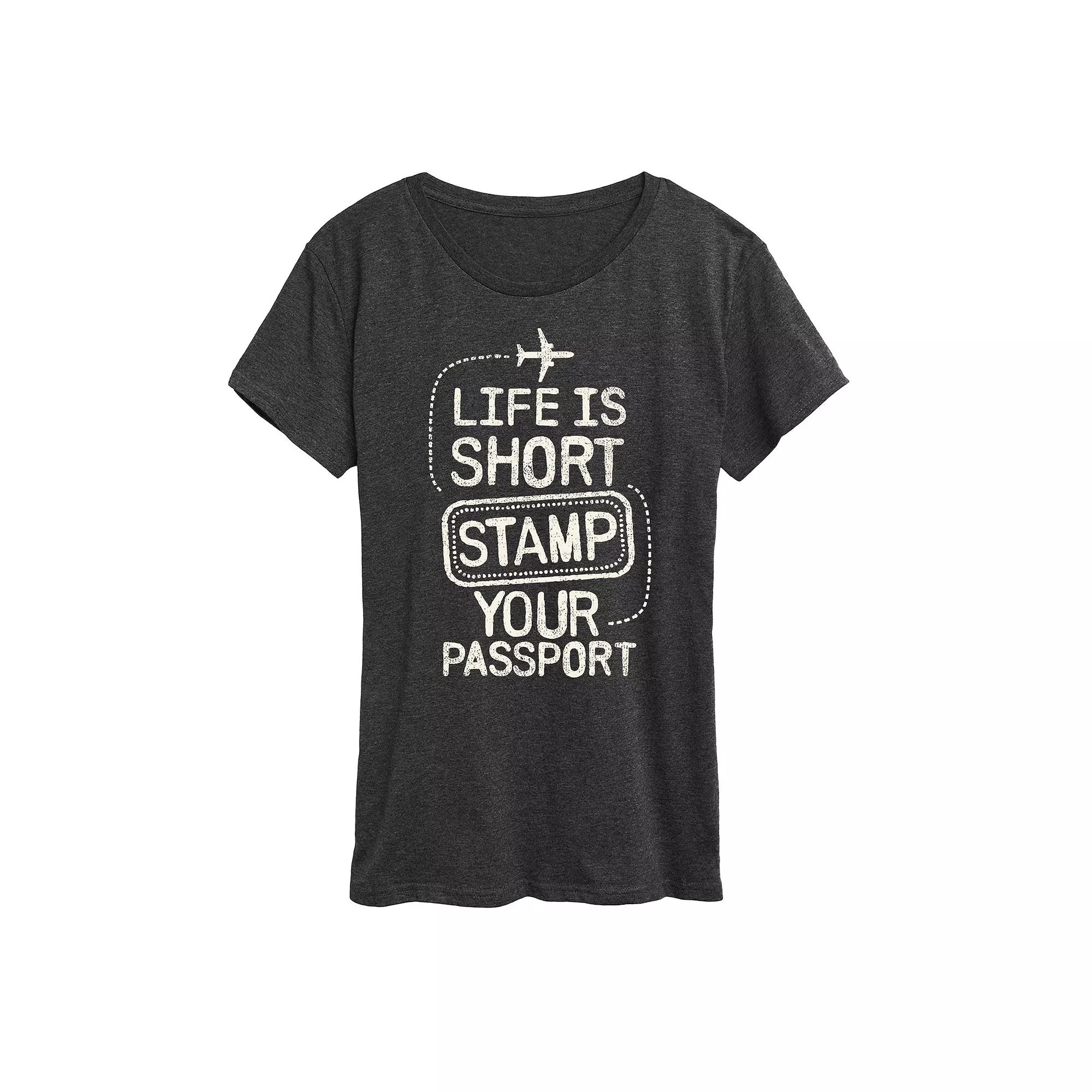 Women's Stamp Your Passport Graphic Tee,  Product Image