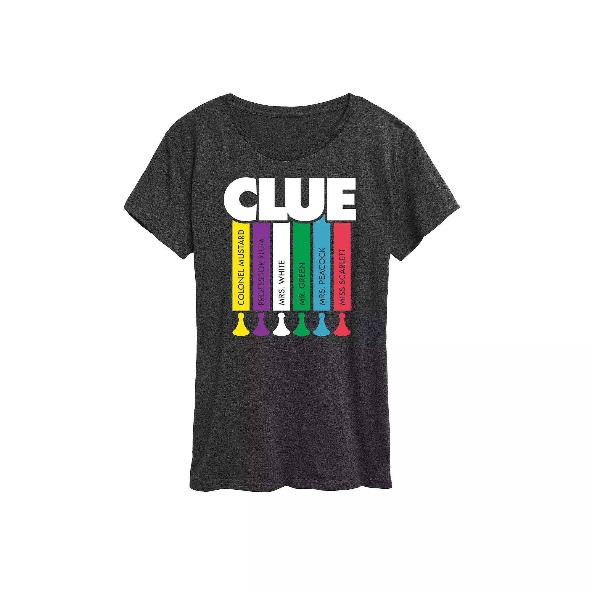 Women's Clue Logo Characters Graphic Tee,  Product Image