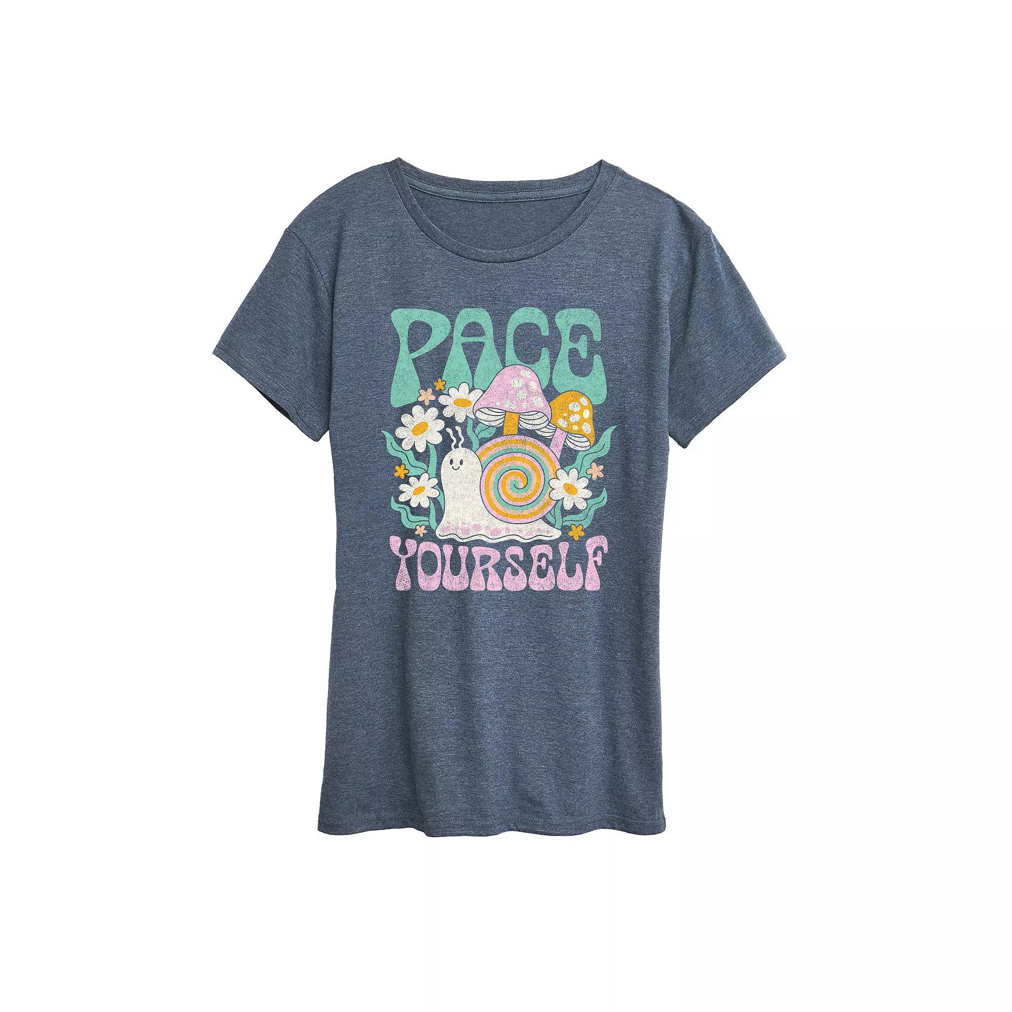 Women's Pace Yourself Snail Graphic Tee,  Product Image