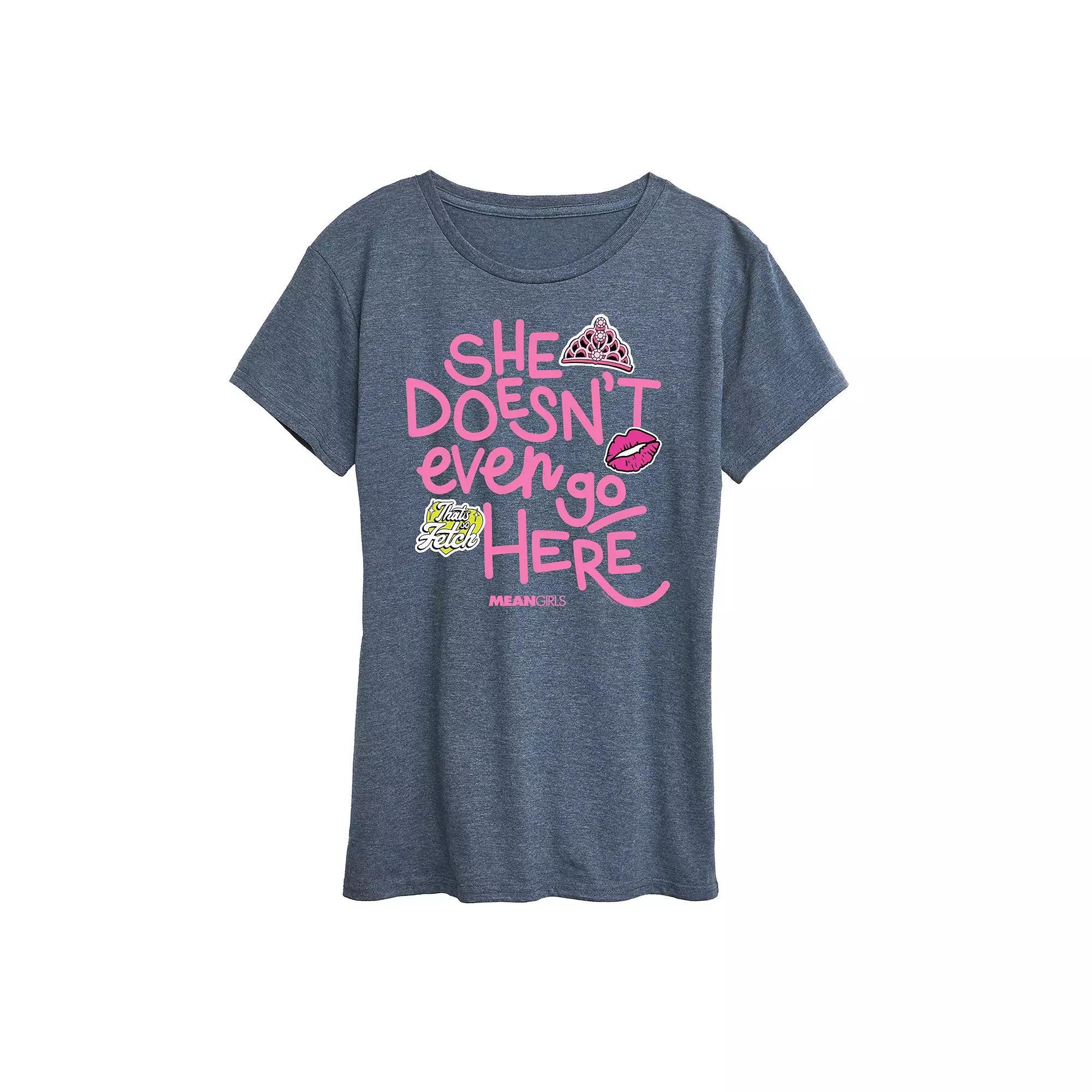 Women's Mean Girls She Doesn't Go Here Graphic Tee,  Product Image