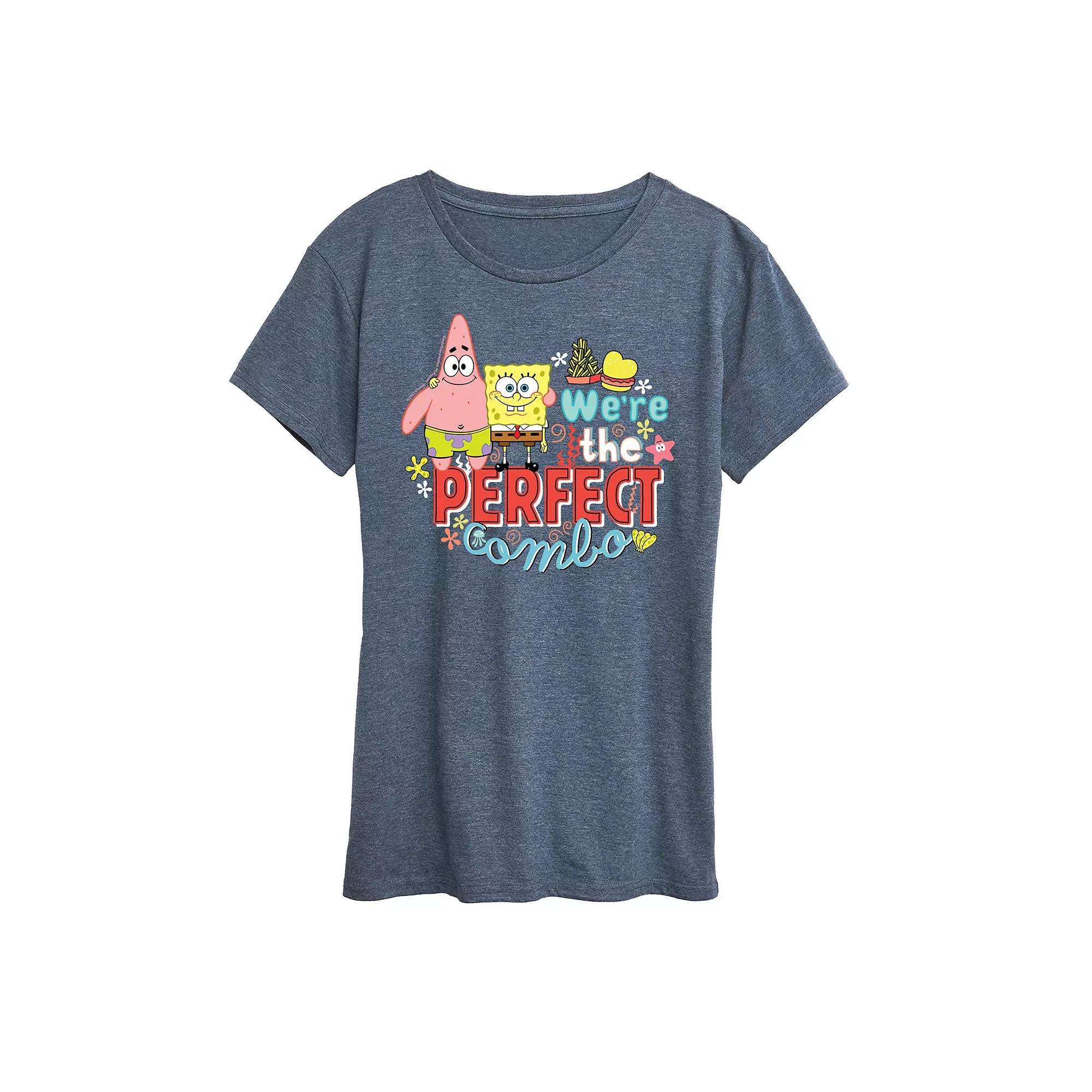 Women's Spongebob Squarepants We're The Perfect Couple Graphic Tee,  Product Image