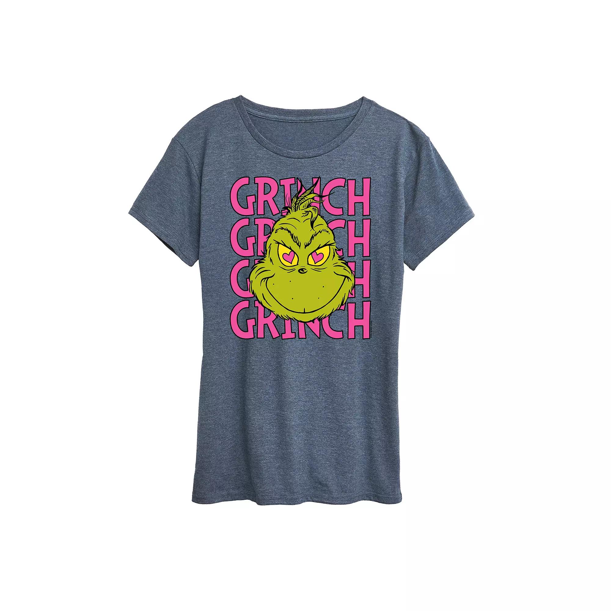 Women's Grinch Stacked Graphic Tee,  Product Image