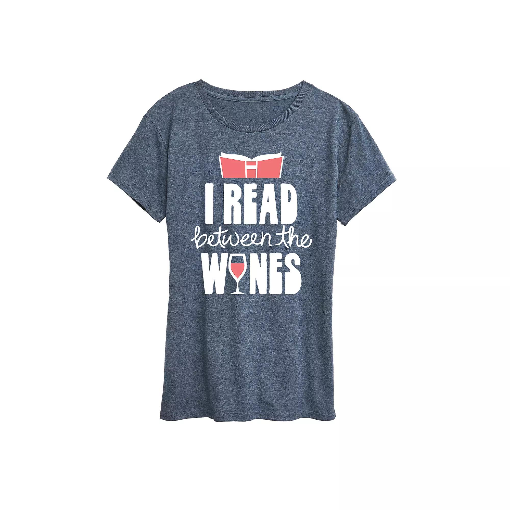 Women's I Read Between The Wines Graphic Tee, Girl's,  Product Image