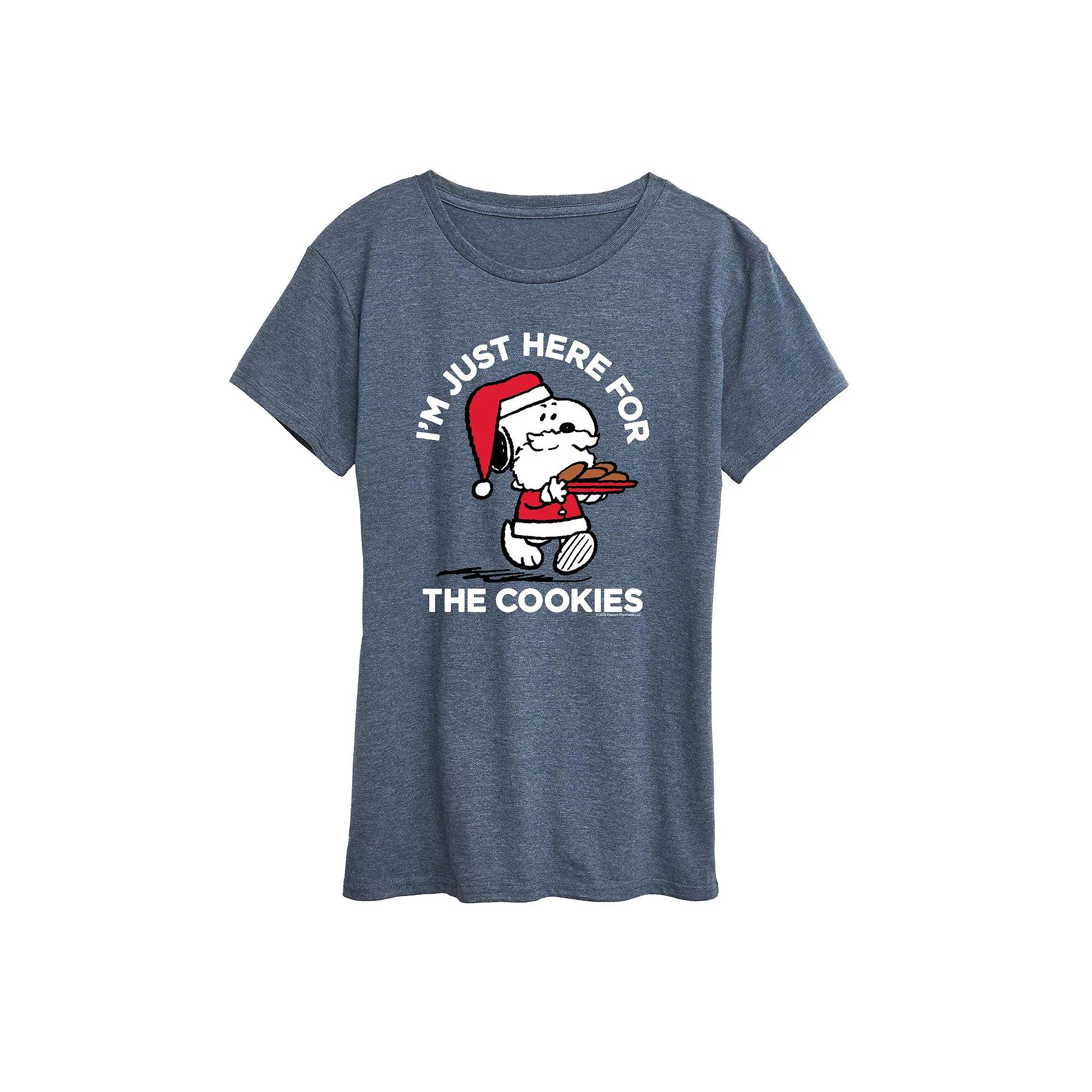 Women's Peanuts Snoopy Cookies Graphic Tee,  Product Image