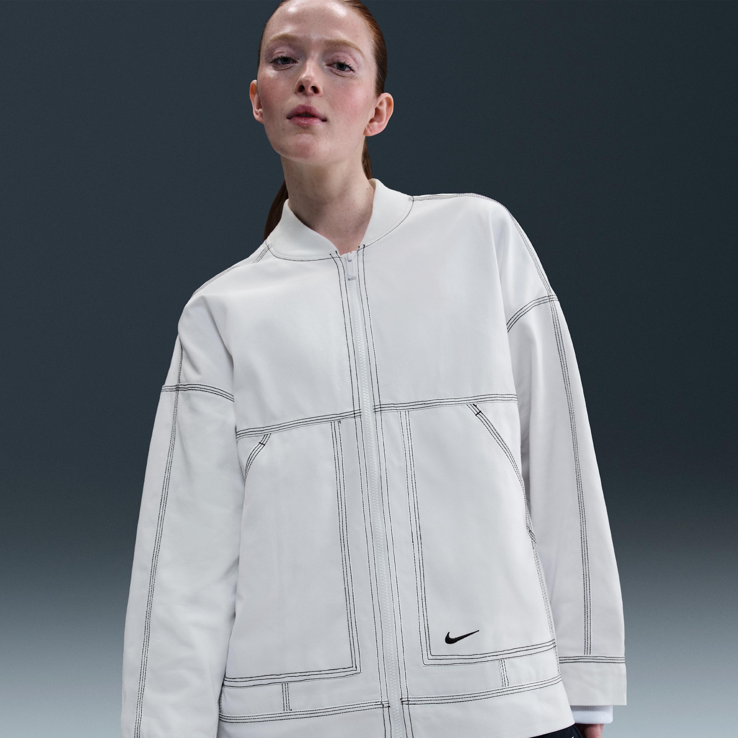 Womens Nike Sportswear Oversized Graphic Cargo Jacket | IB2037-121 Product Image