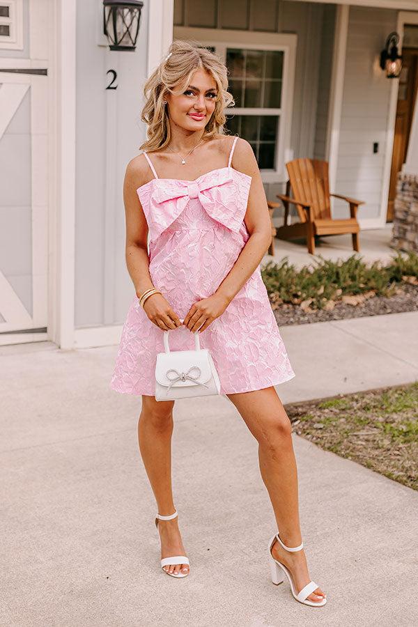 Date Night Cutie Jacquard Babydoll Dress Product Image