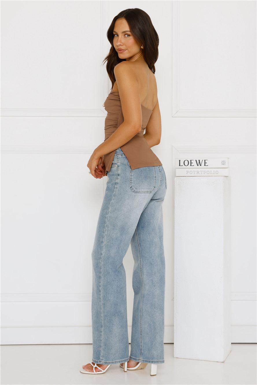 Island Heatwave Strapless Top Mocha Product Image